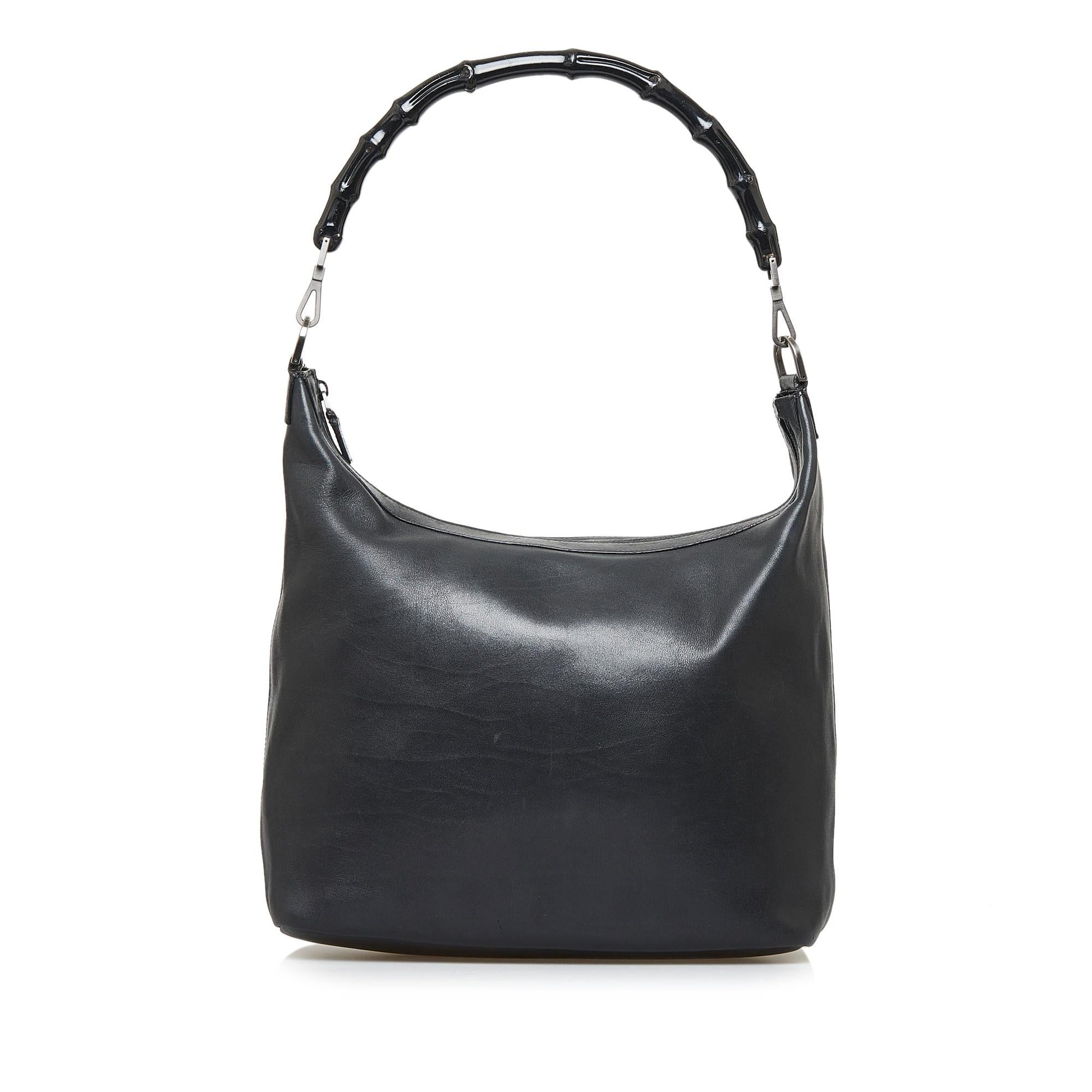 Gucci Bamboo SHG-LJFpH1 Calf Black Shoulder Bag