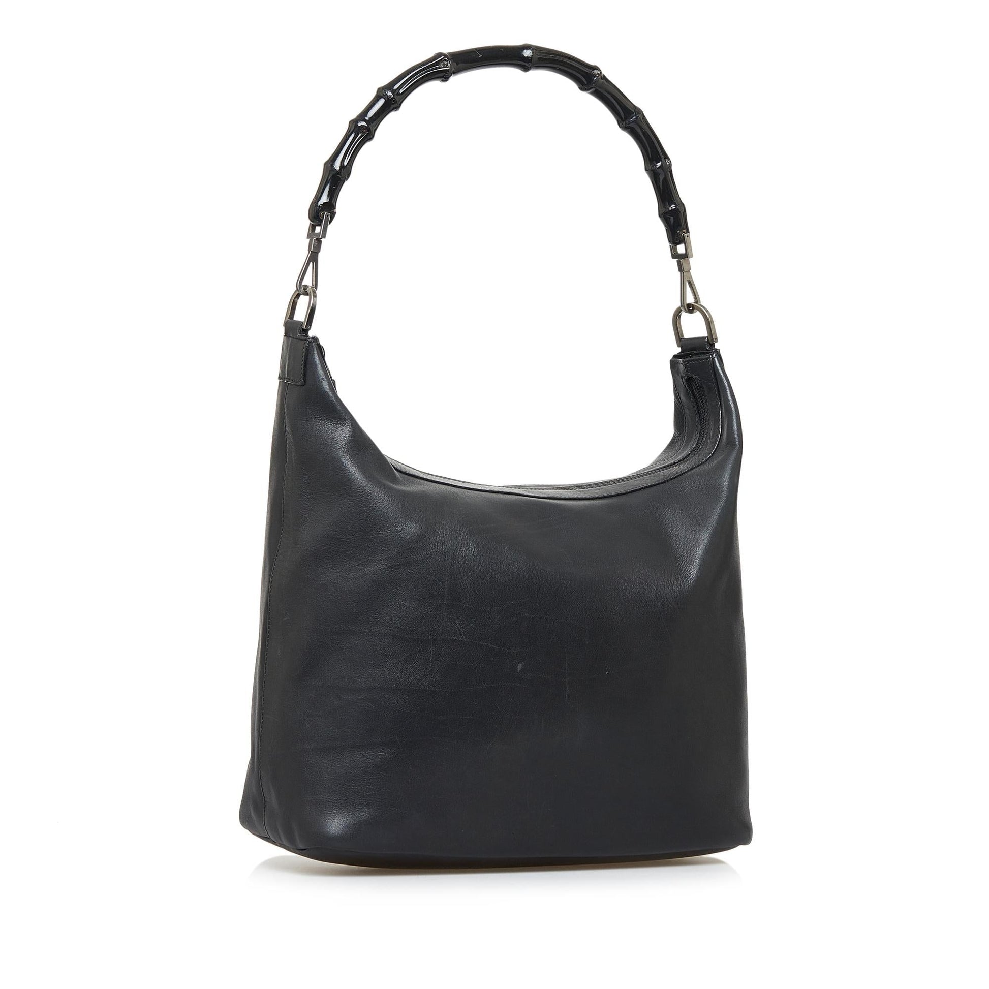 Gucci Bamboo SHG-LJFpH1 Calf Black Shoulder Bag
