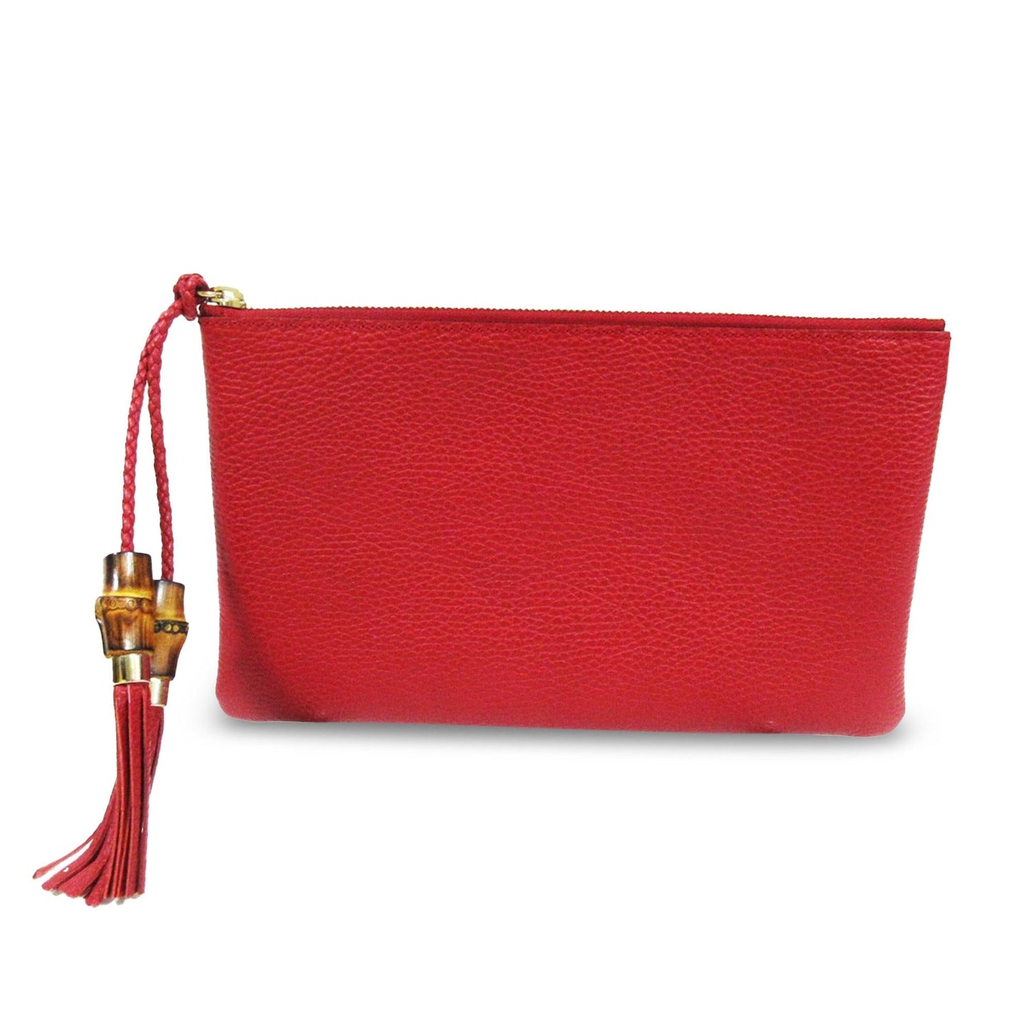 Gucci Bamboo Tassel SHG-YpZrov Calf Red Clutch Bag