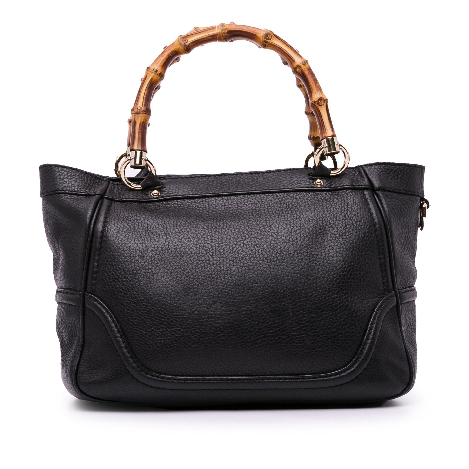 Gucci Bamboo Tassel SHG-7lSzMQ Calf Black Tote Bag