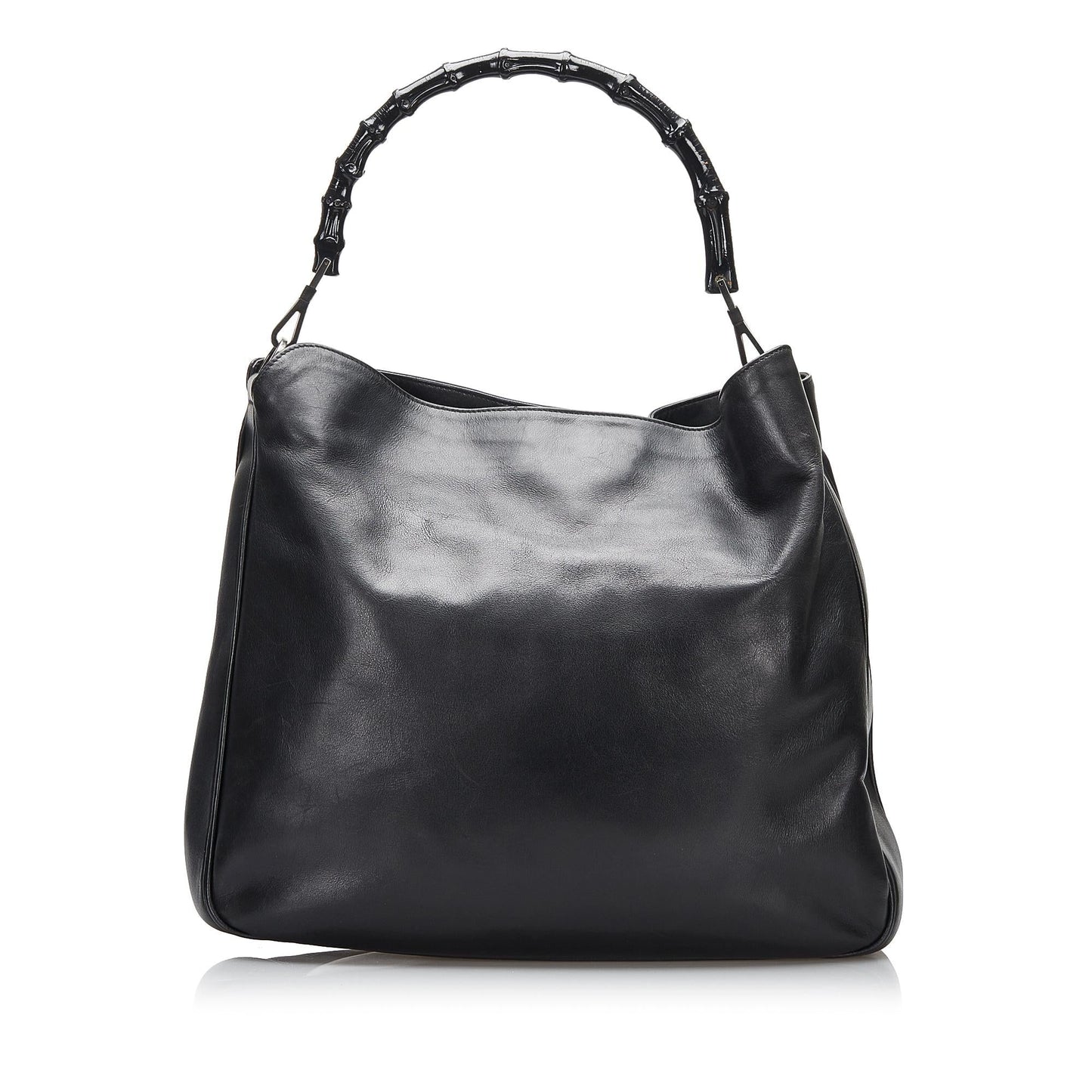 Gucci Bamboo SHG-4ZhtQd Calf Black Tote Bag