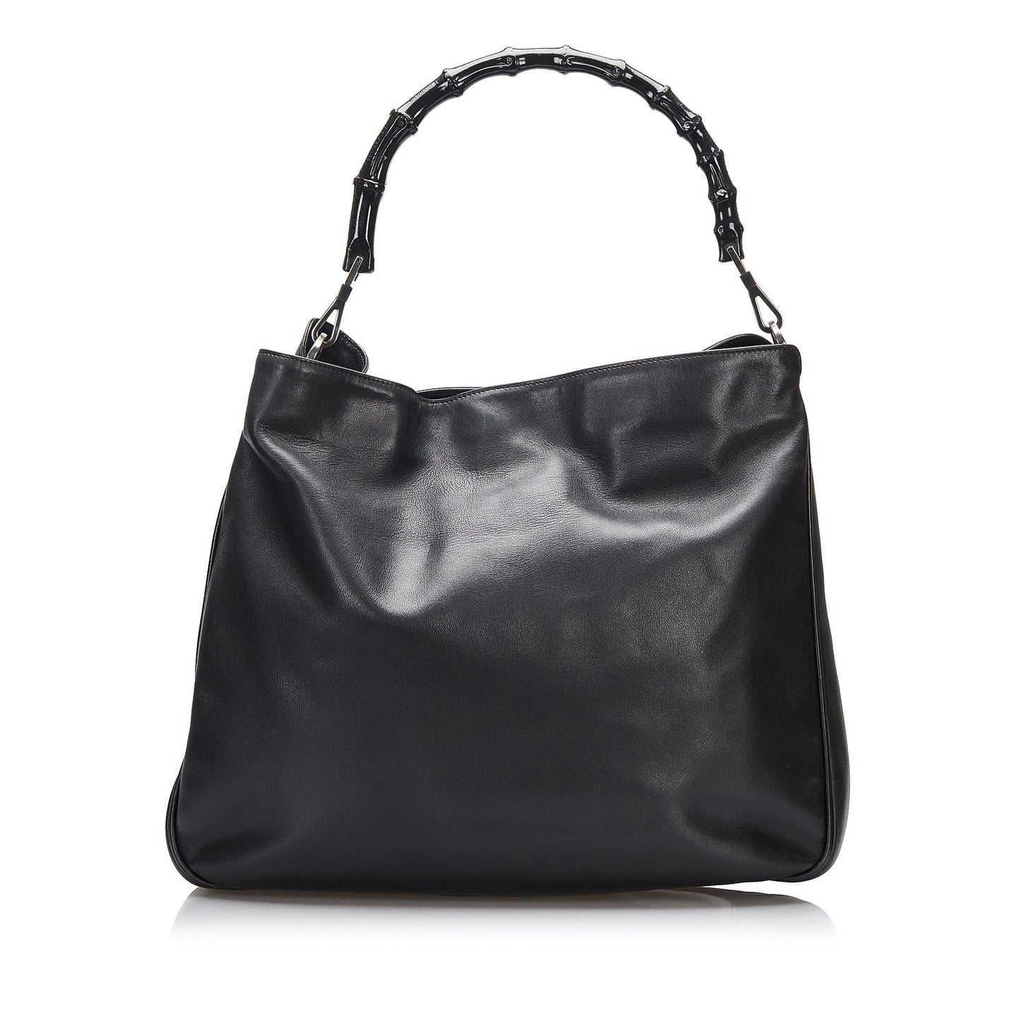 Gucci Bamboo SHG-4ZhtQd Calf Black Tote Bag