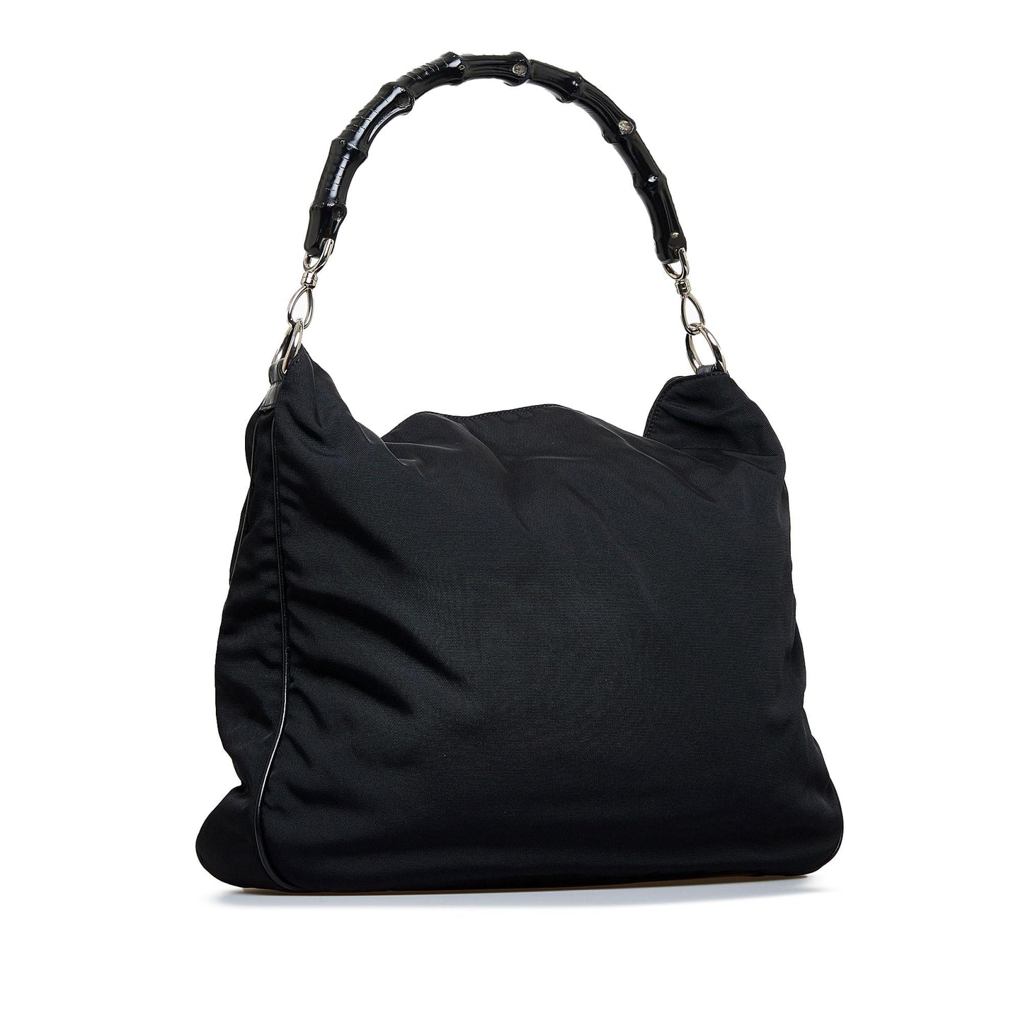 Gucci Bamboo SHG-gi8tSv Nylon Black Tote Bag