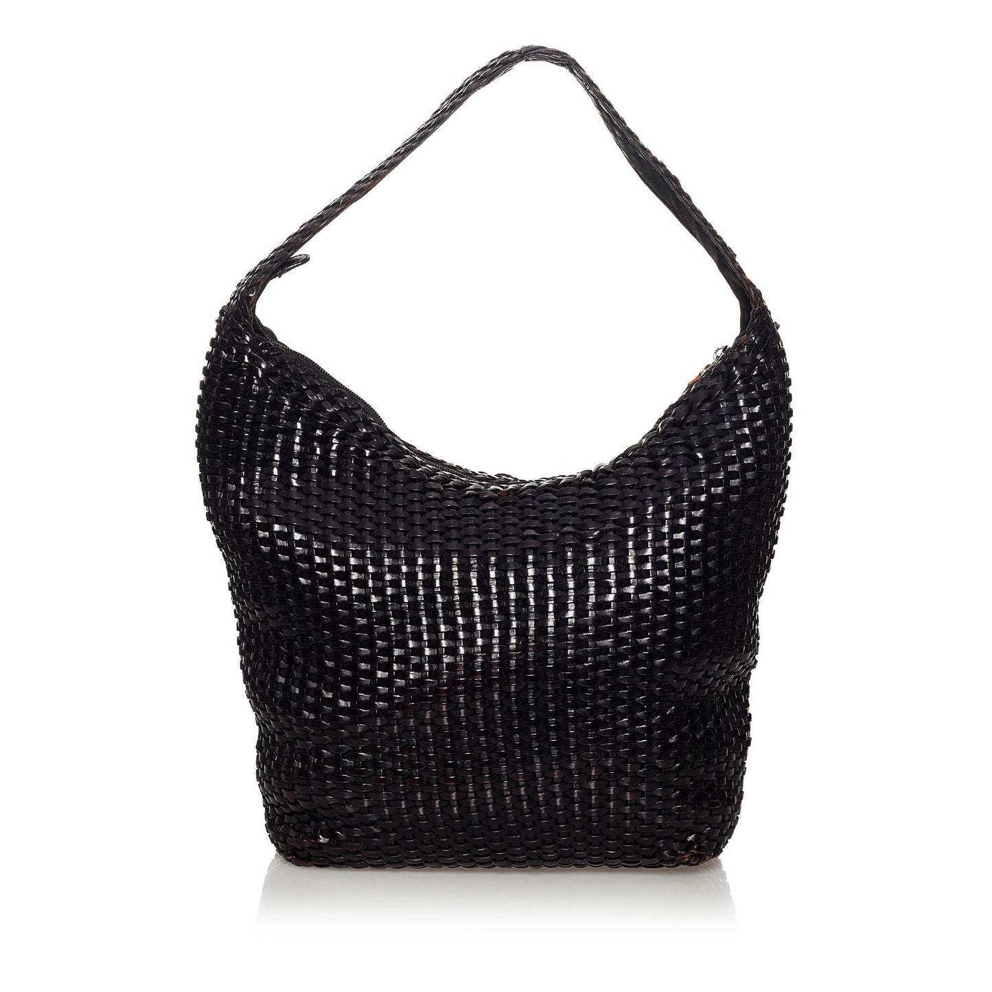 Gucci Bamboo Weaved SHG Leather Calf Black Shoulder Bag