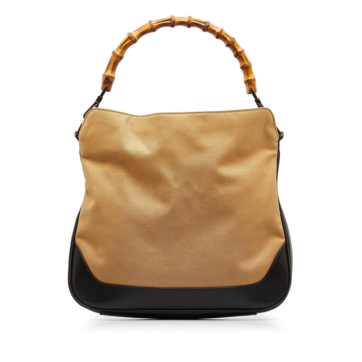 Gucci Bamboo Web SHG-67Artc Canvas Brown Satchel Bag