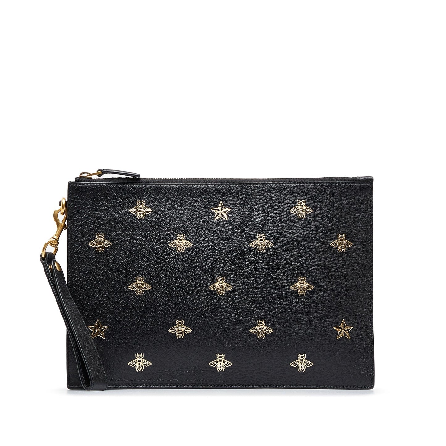 Gucci Bee Star SHG-Ji4YI7 Calf Black Clutch Bag
