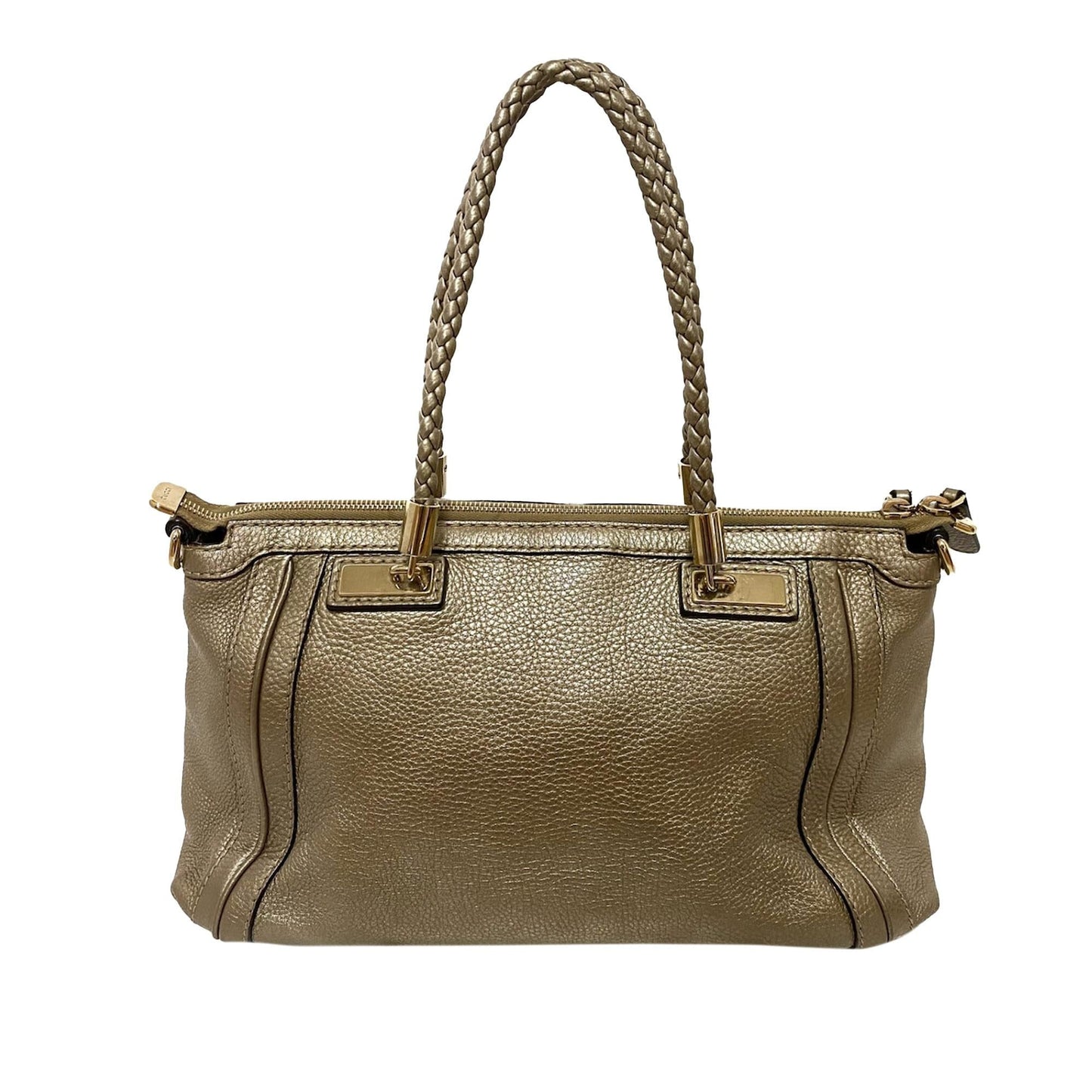 Gucci Bella SHG Leather Calf Gold Satchel Bag