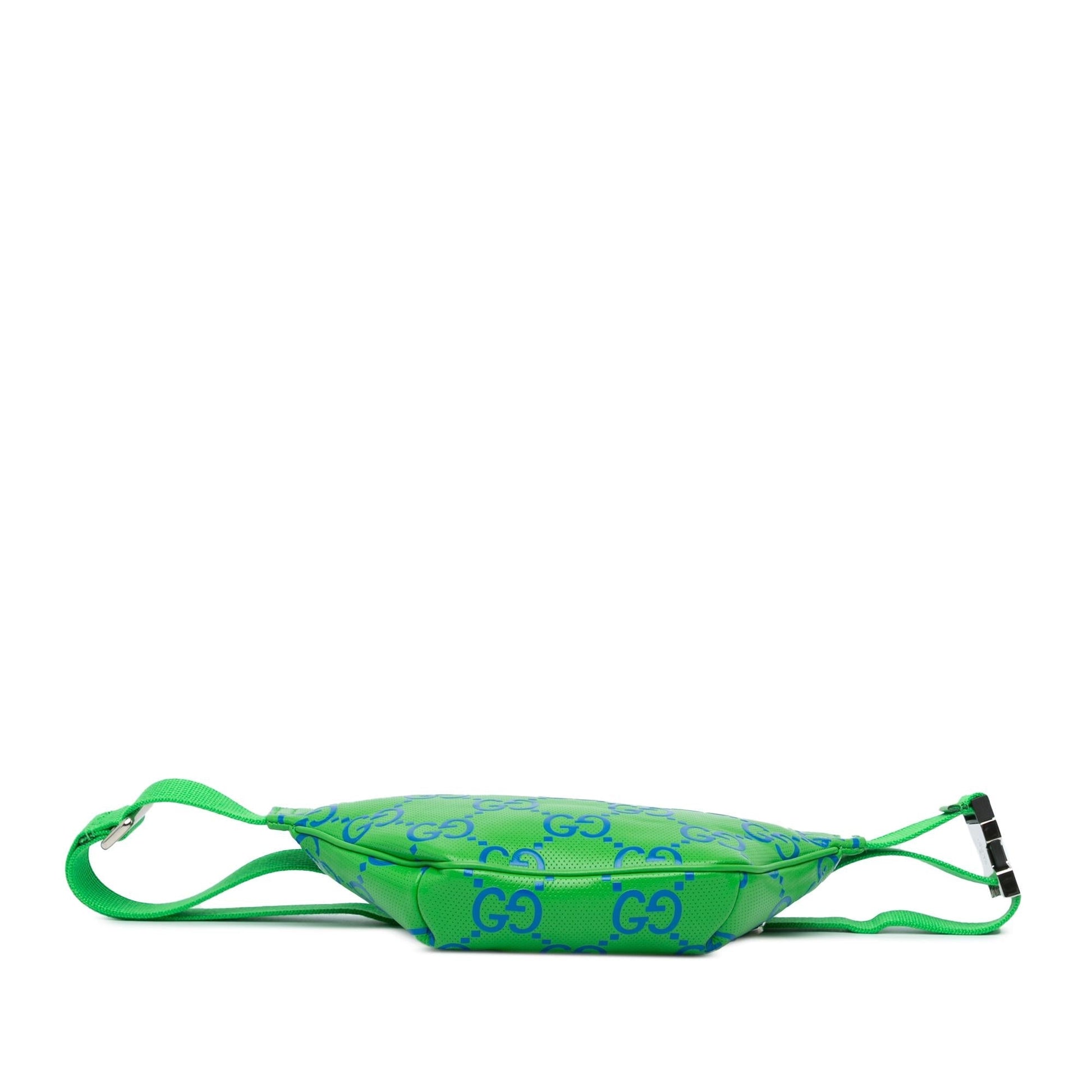 Gucci Bicolor GG Embossed Belt SHG-apGH9M Calf Blue Green Accessory