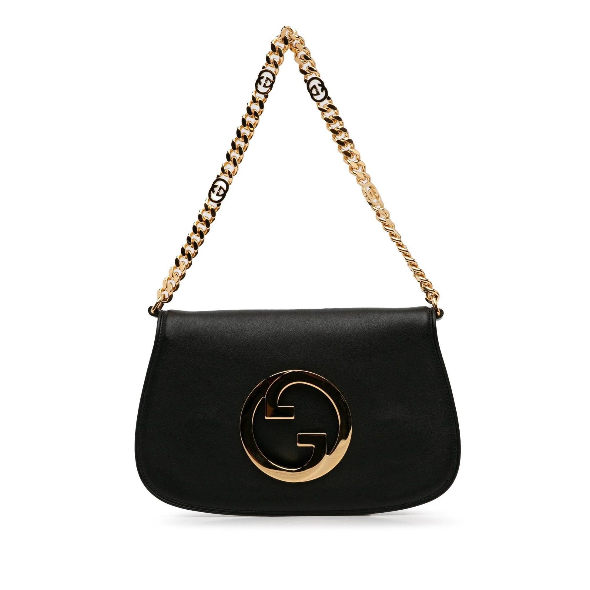 Gucci Blondie SHG-qYPfQ1 Calf Black Chain Satchel Bag