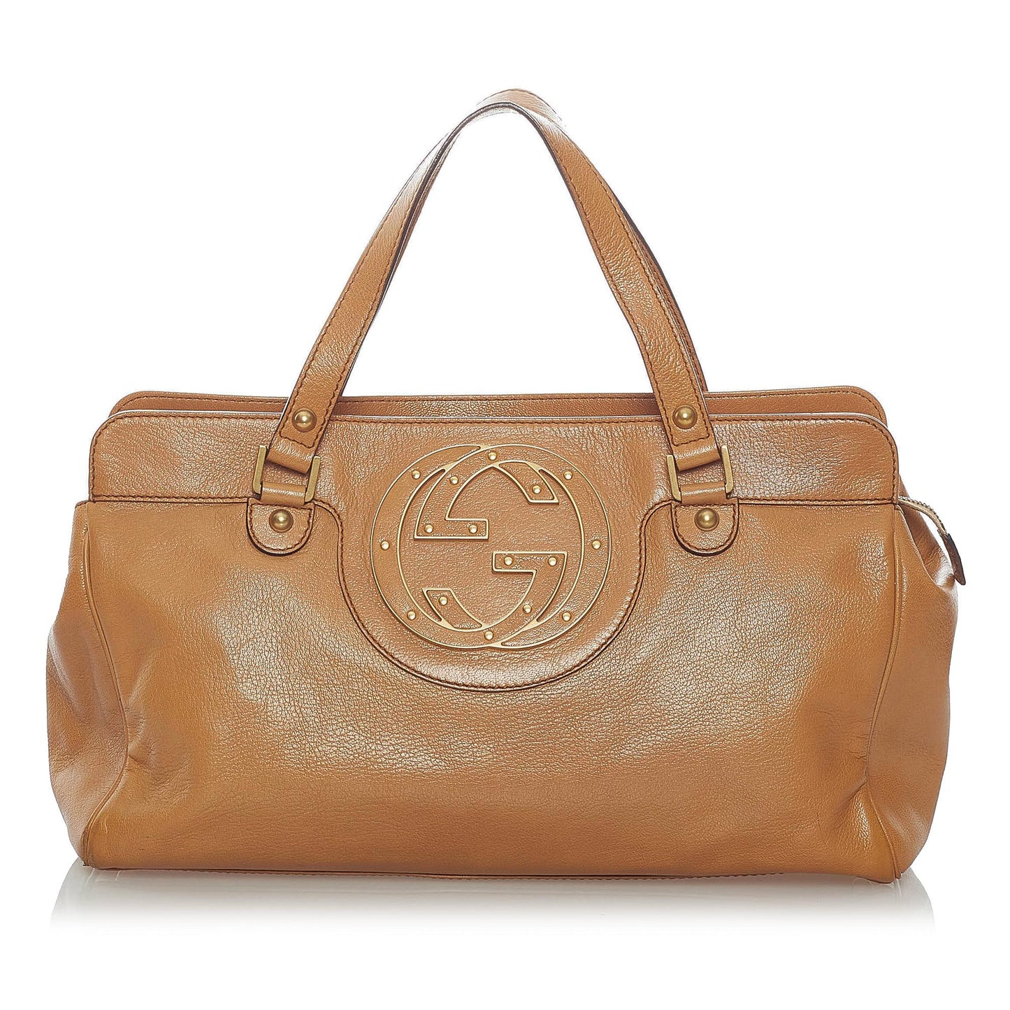 Gucci Blondie SHG Leather Calf Brown Satchel Bag