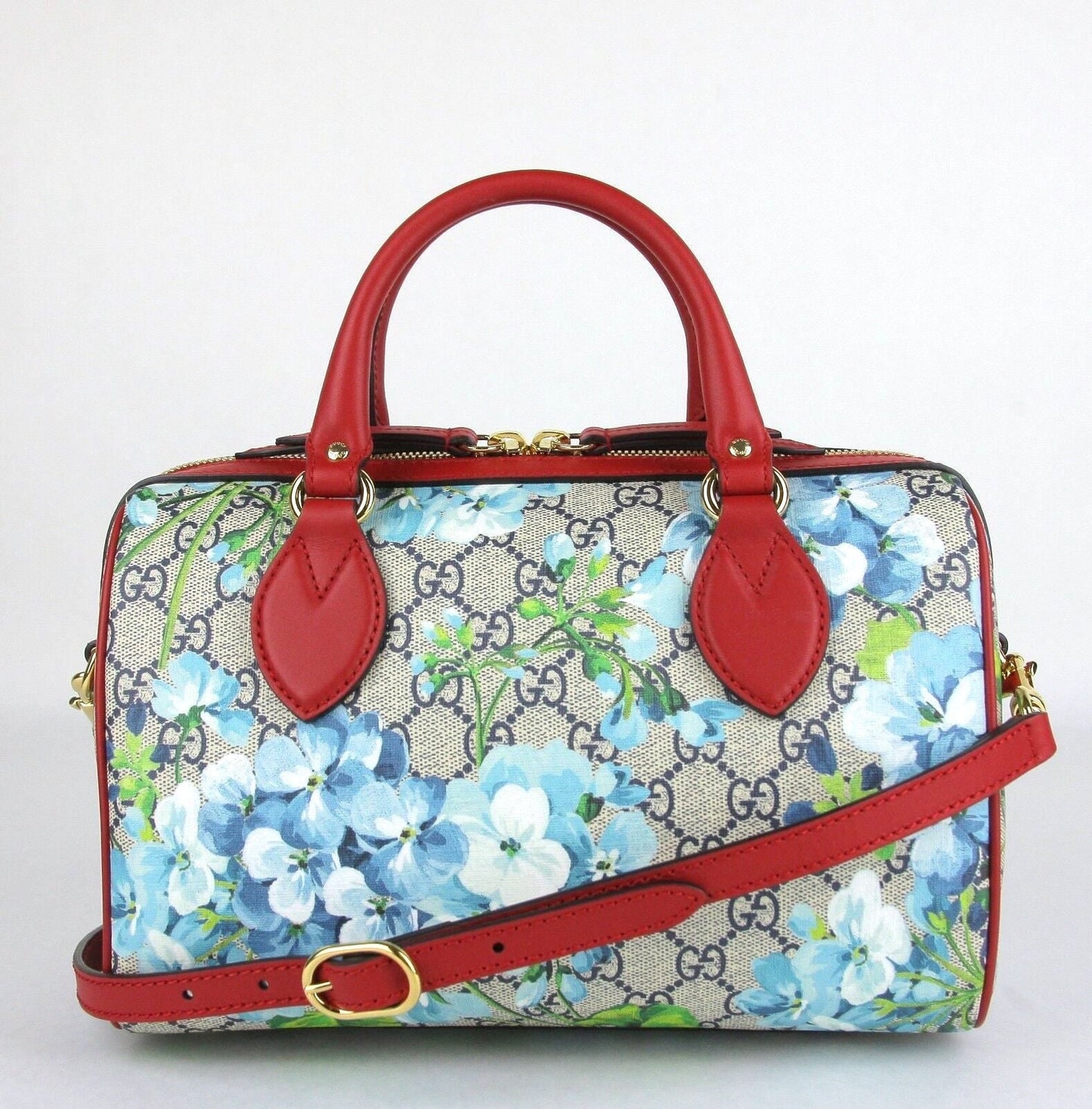 Gucci GG SUPREME BLOOMS BOSTON Monogram Small Travel Bag