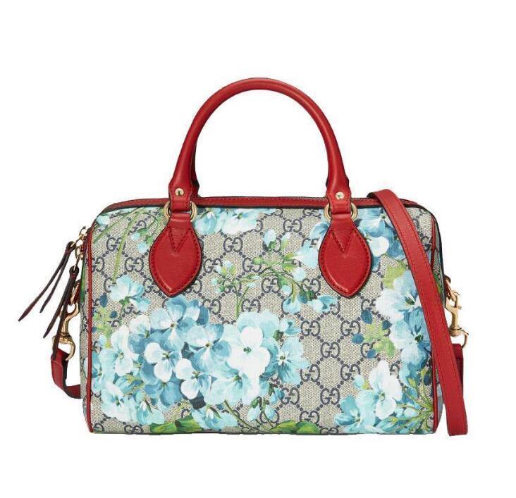 Gucci GG SUPREME BLOOMS BOSTON Monogram Small Travel Bag