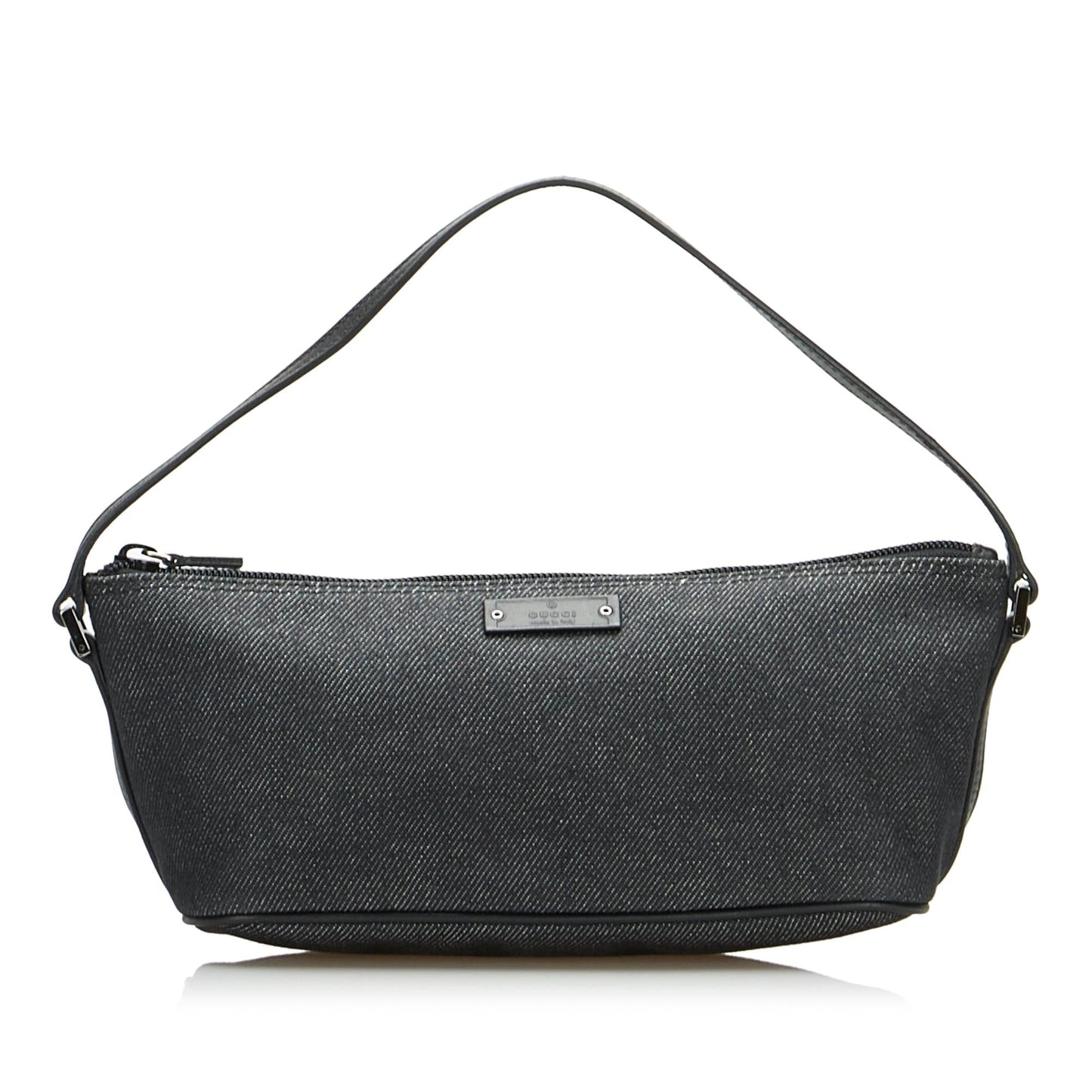 Gucci Boat SHG-RozfAC Denim Black Handbag