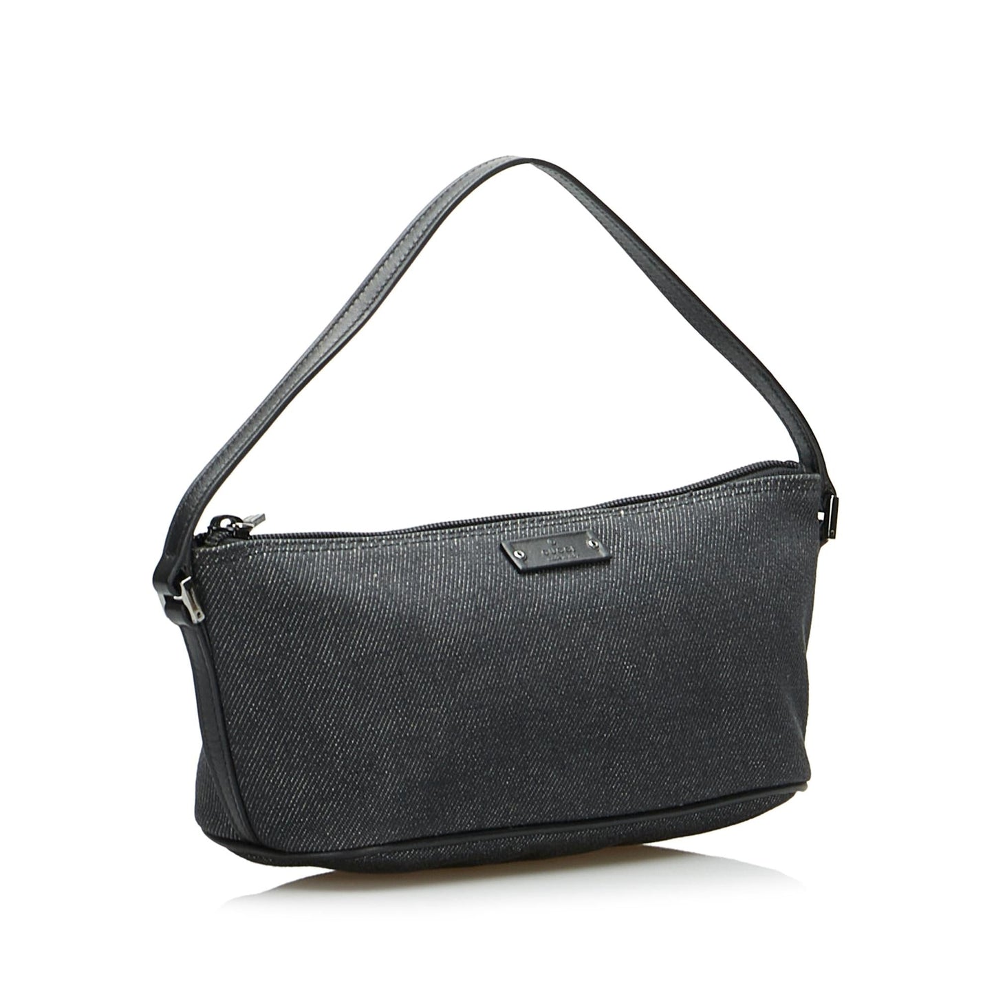 Gucci Boat SHG-RozfAC Denim Black Handbag