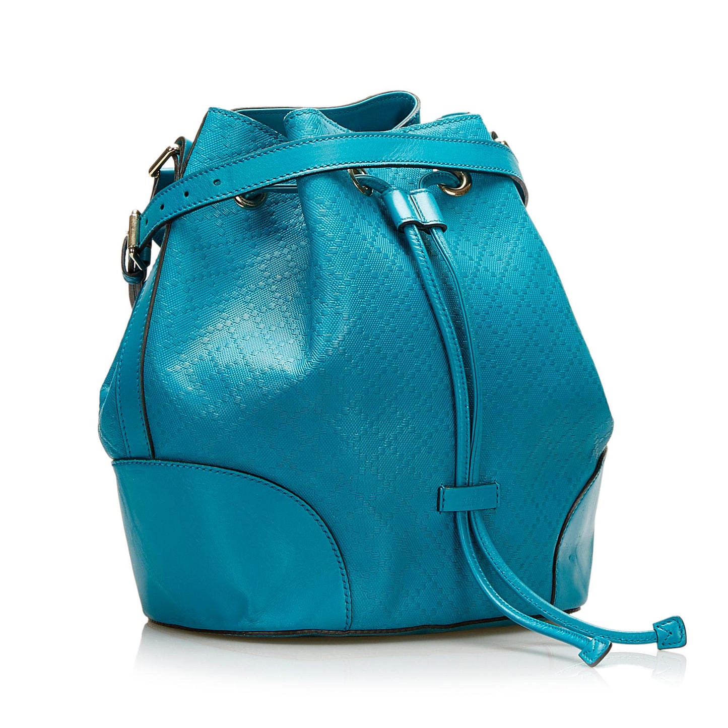 Gucci Bright Diamante SHG Calf Blue Bucket Shoulder Bag