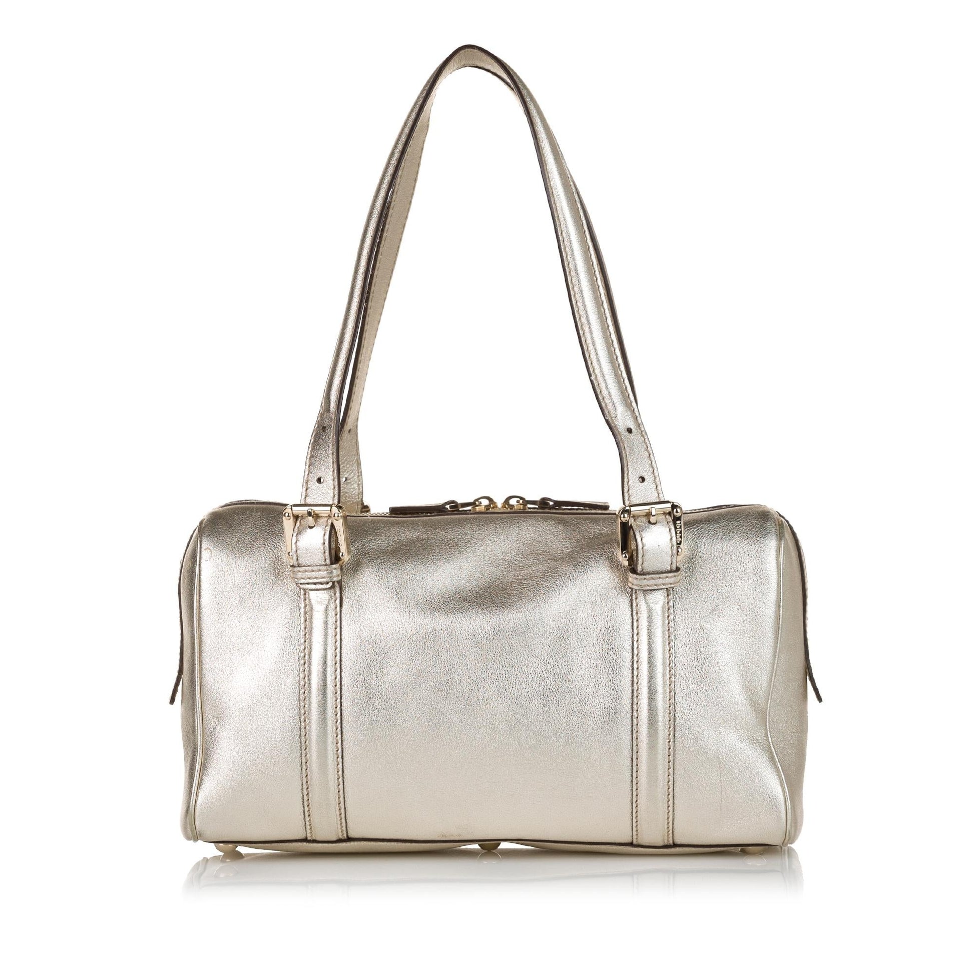 Gucci Britt Boston SHG Leather Calf Gold Satchel Bag