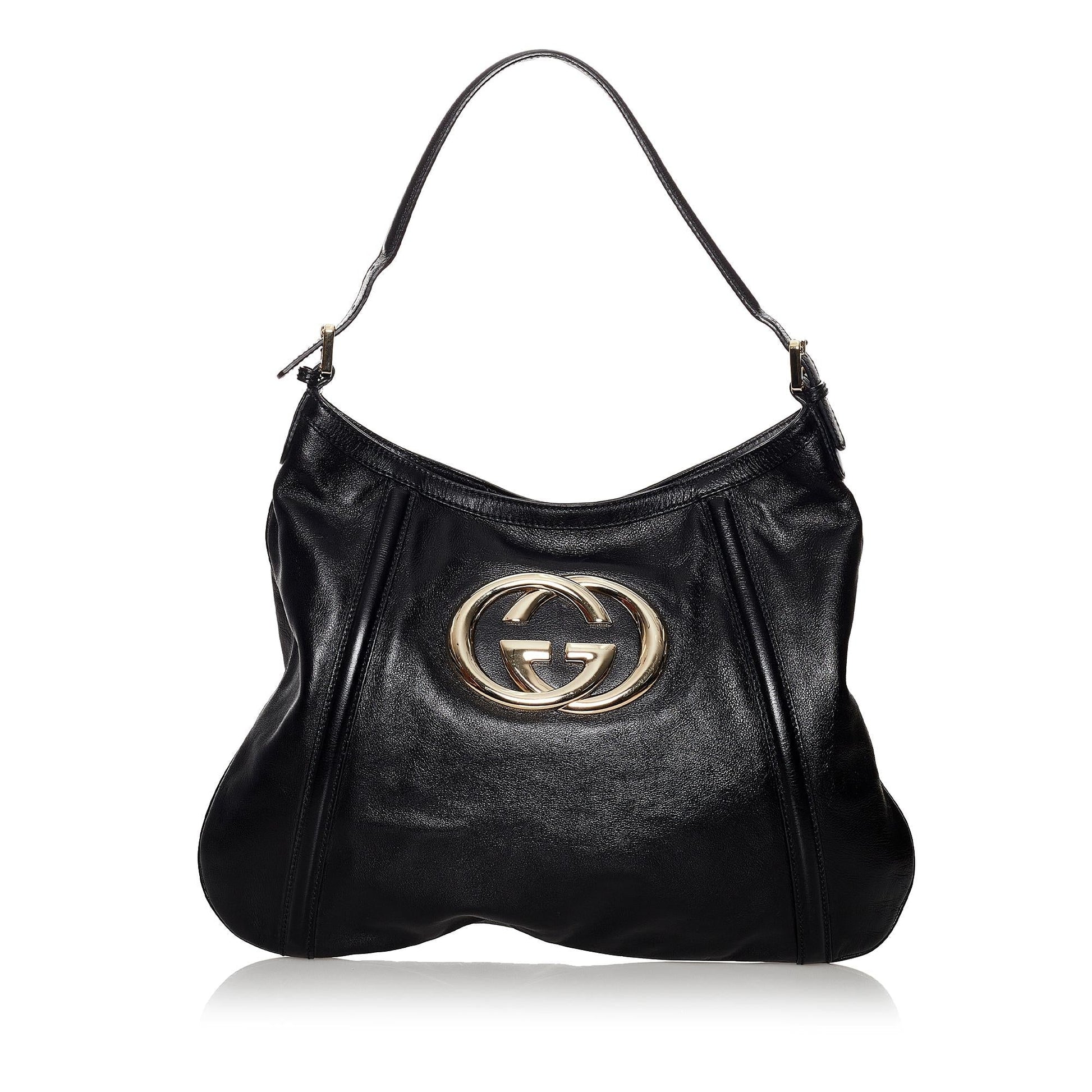 Gucci Britt SHG Leather Calf Black Shoulder Bag