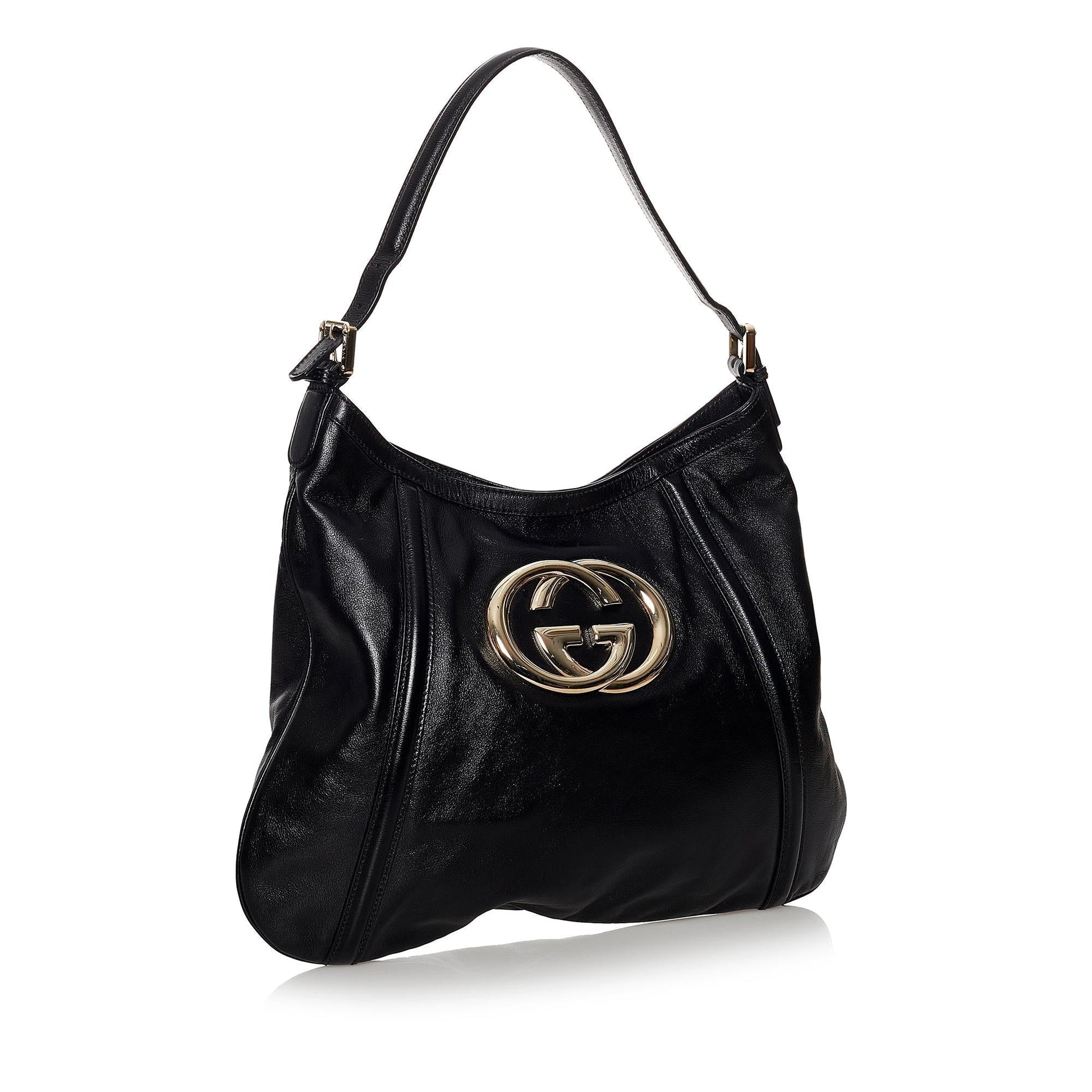 Gucci Britt SHG Leather Calf Black Shoulder Bag