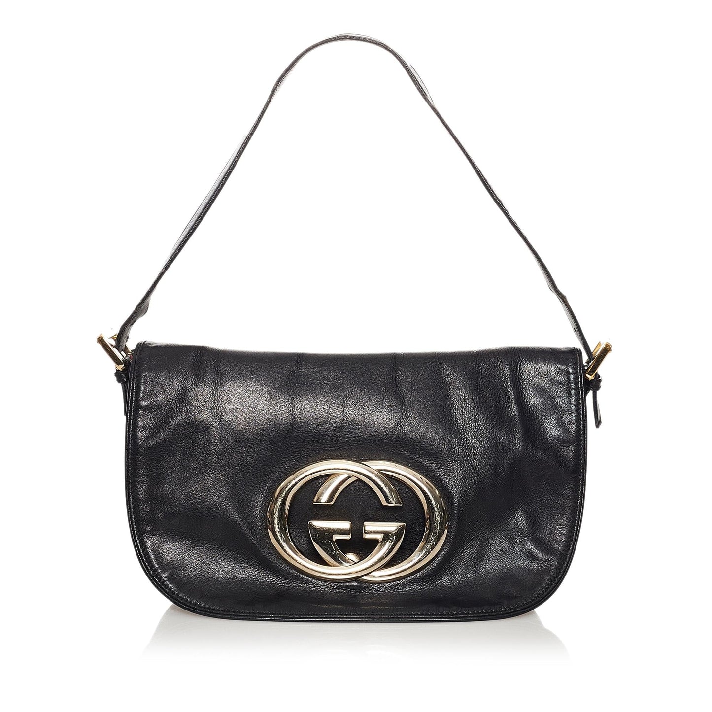 Gucci Britt SHG Leather Calf Black Shoulder Bag Bag Shg