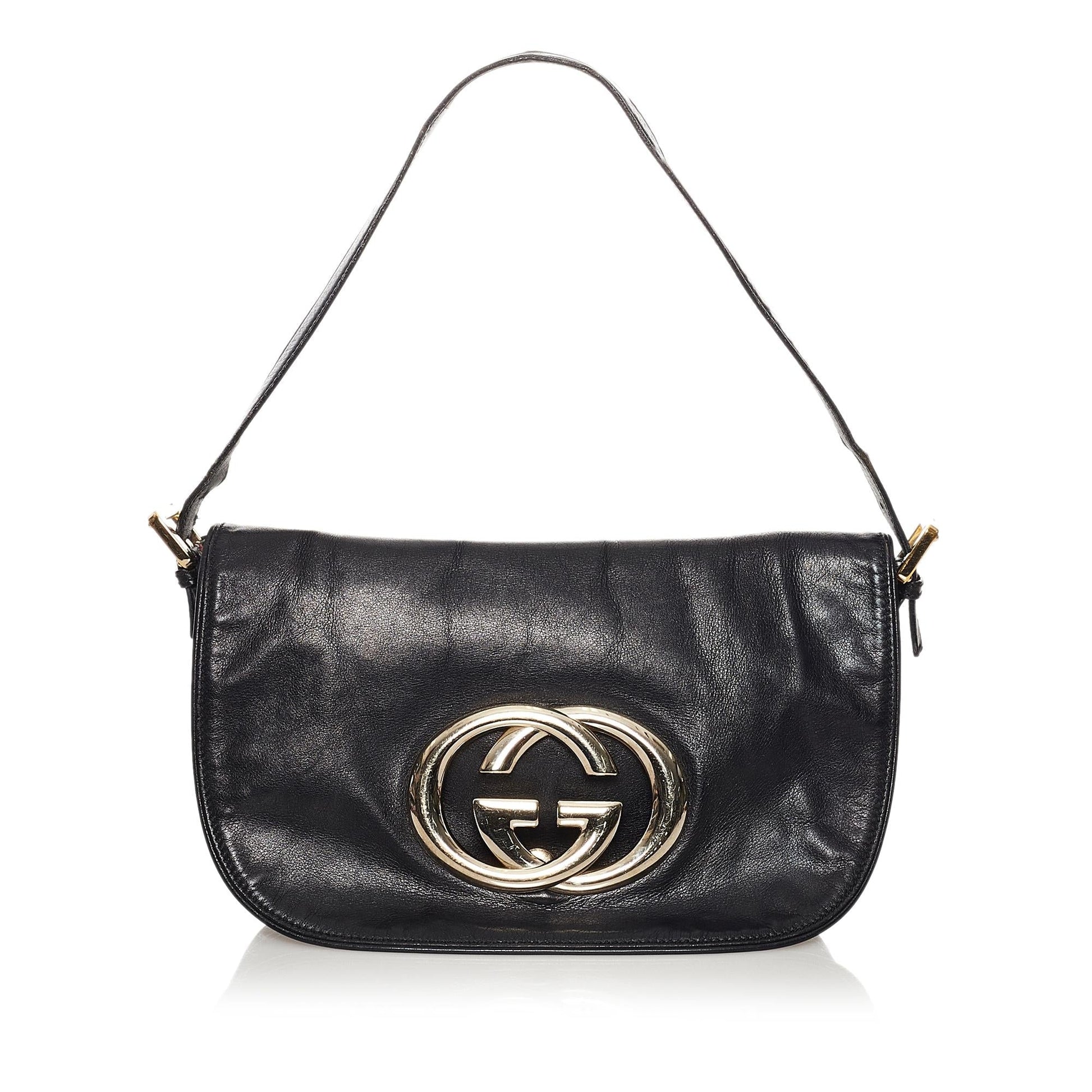 Gucci Britt SHG Leather Calf Black Shoulder Bag Bag Shg