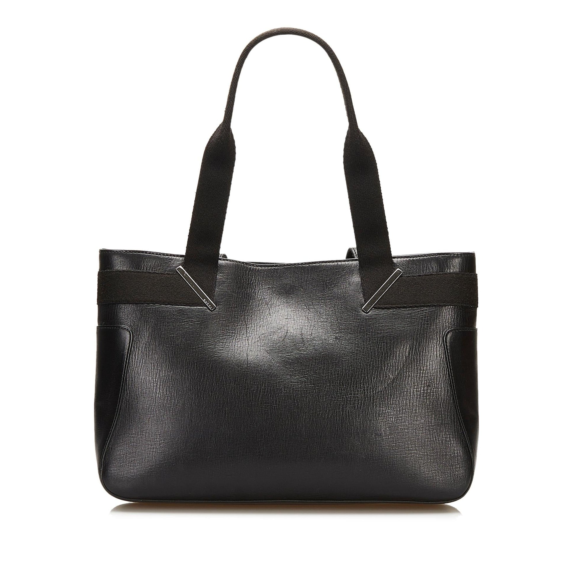 Gucci SHG Leather Calf Black Tote Bag Tote Shg
