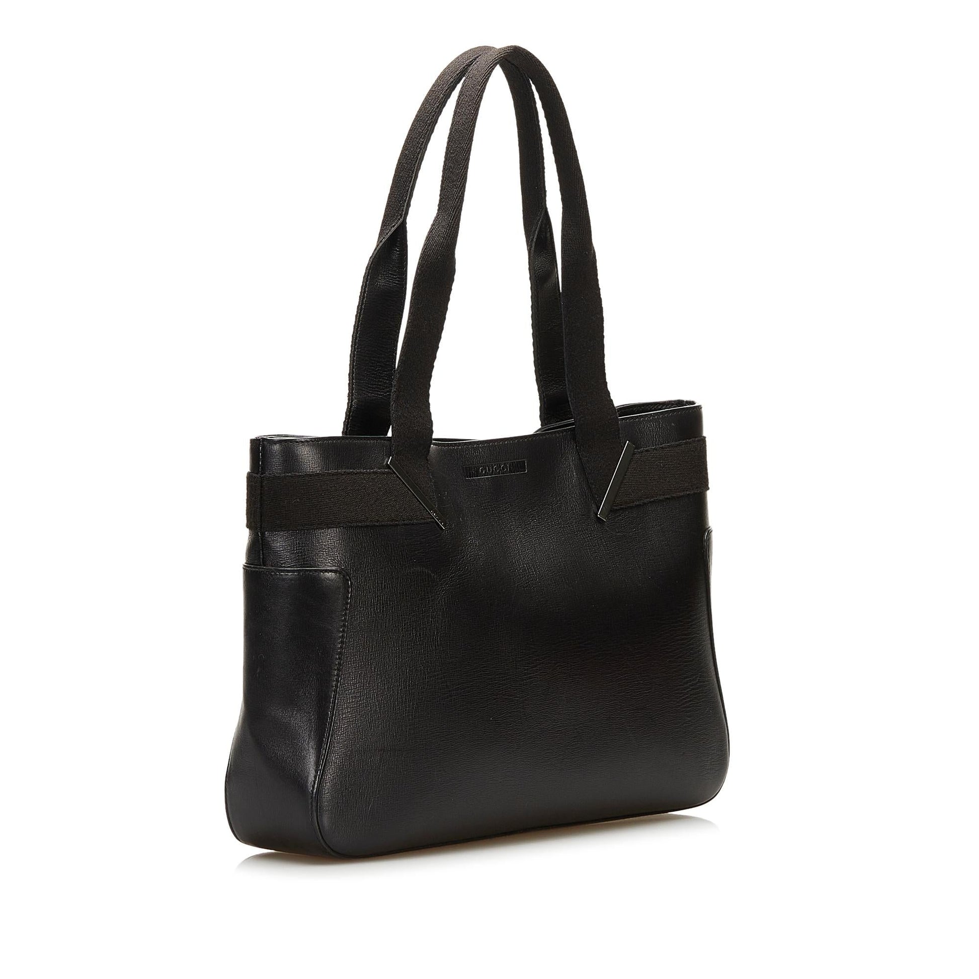 Gucci SHG Leather Calf Black Tote Bag Tote Shg
