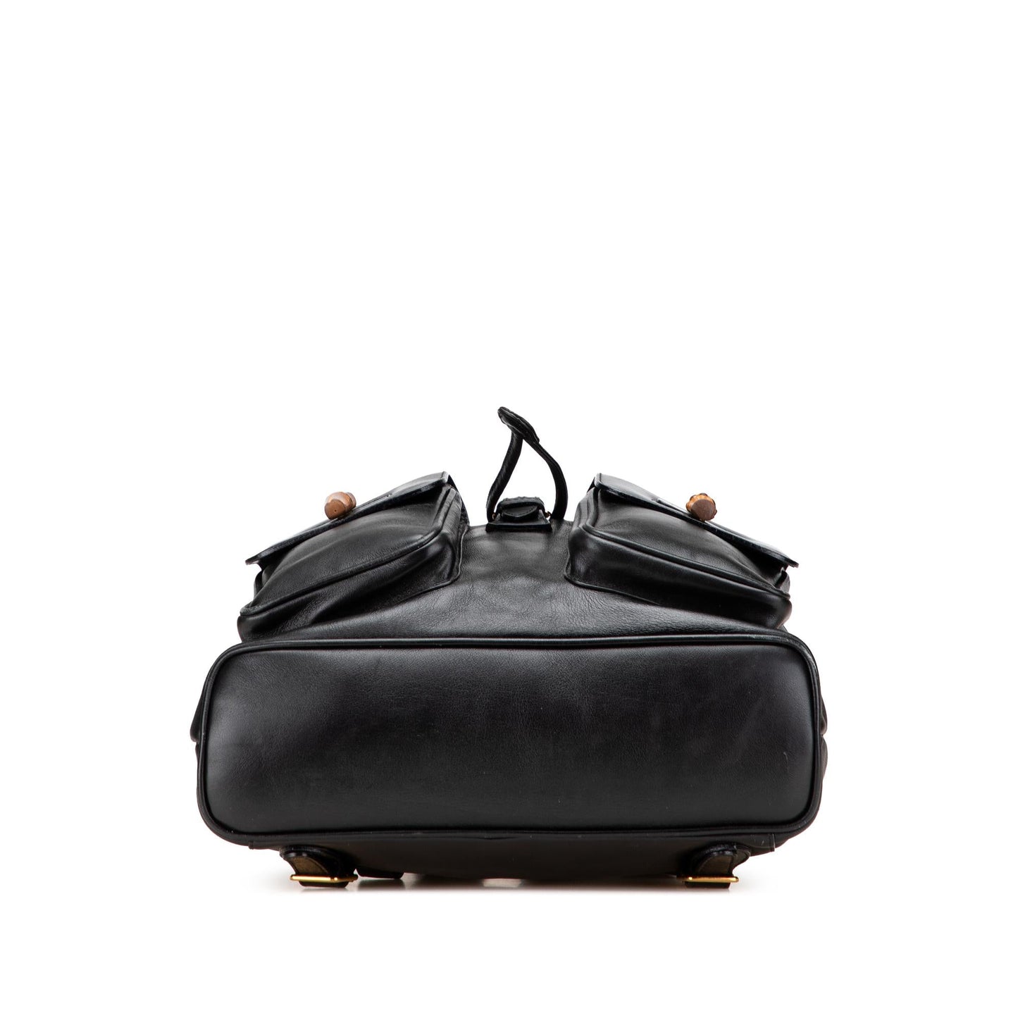 Gucci Bamboo Drawstring Backpack Calf Calfskin Black Jewelry Backpack 2