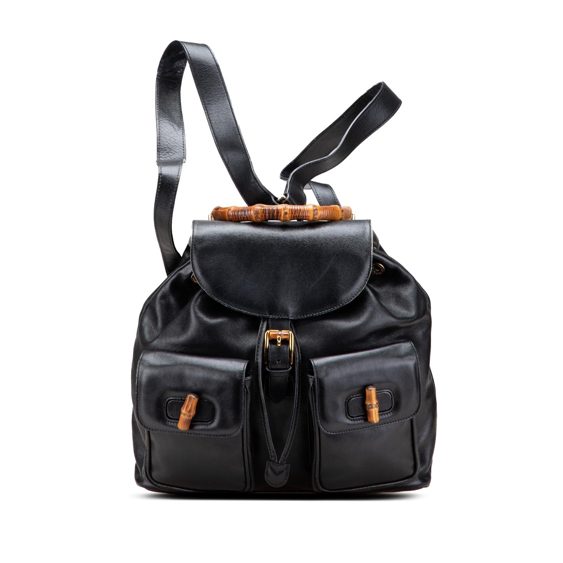 Gucci Bamboo Drawstring Backpack Calfskin Jewelry