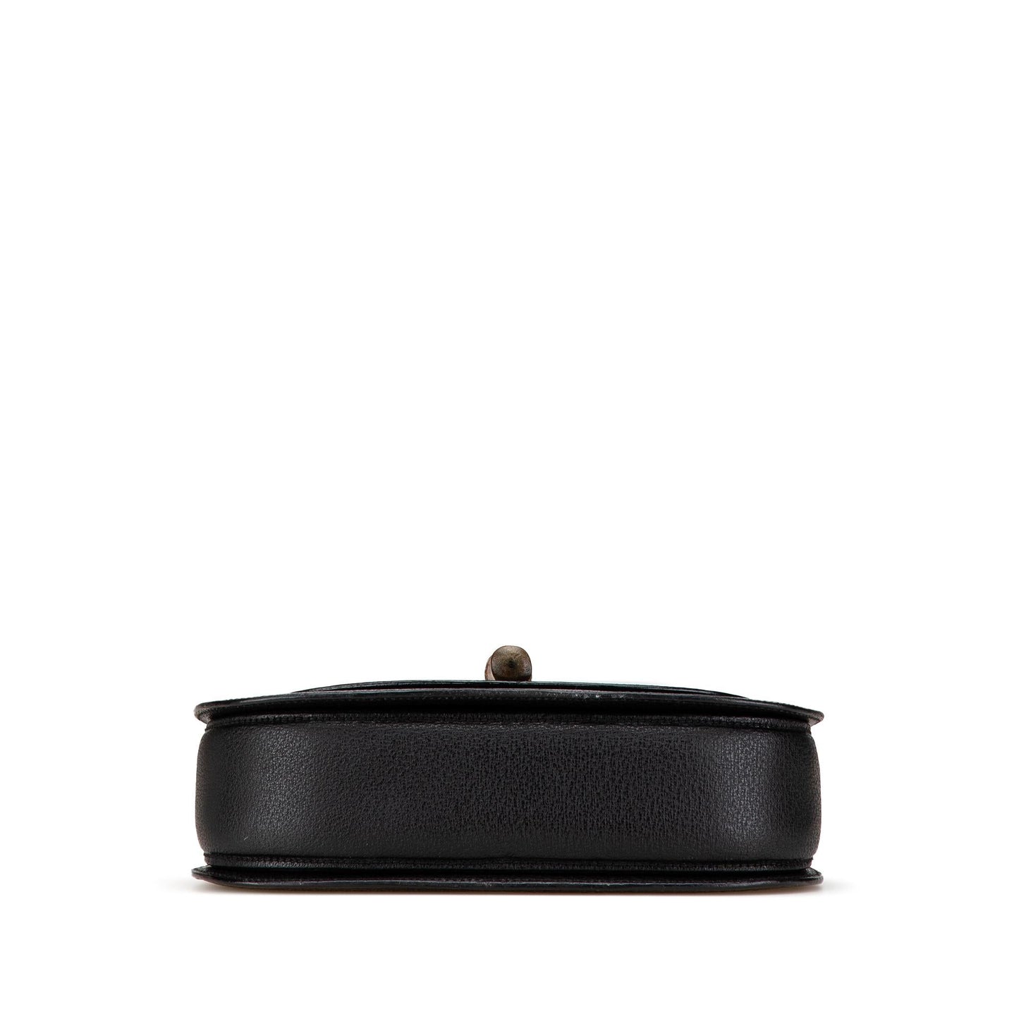 Gucci Bamboo Night Calf Calfskin Black Satchel Bag