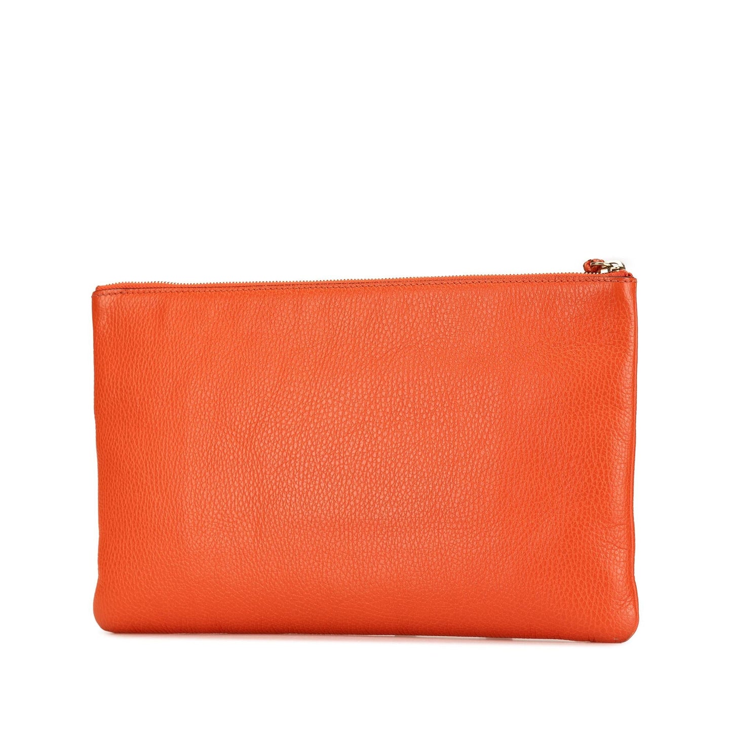 Gucci Bamboo Tassel Calf Calfskin Orange Clutch Bag