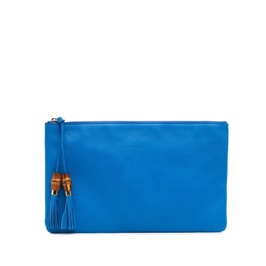 Gucci Bamboo Tassel Calfskin Clutch Bag