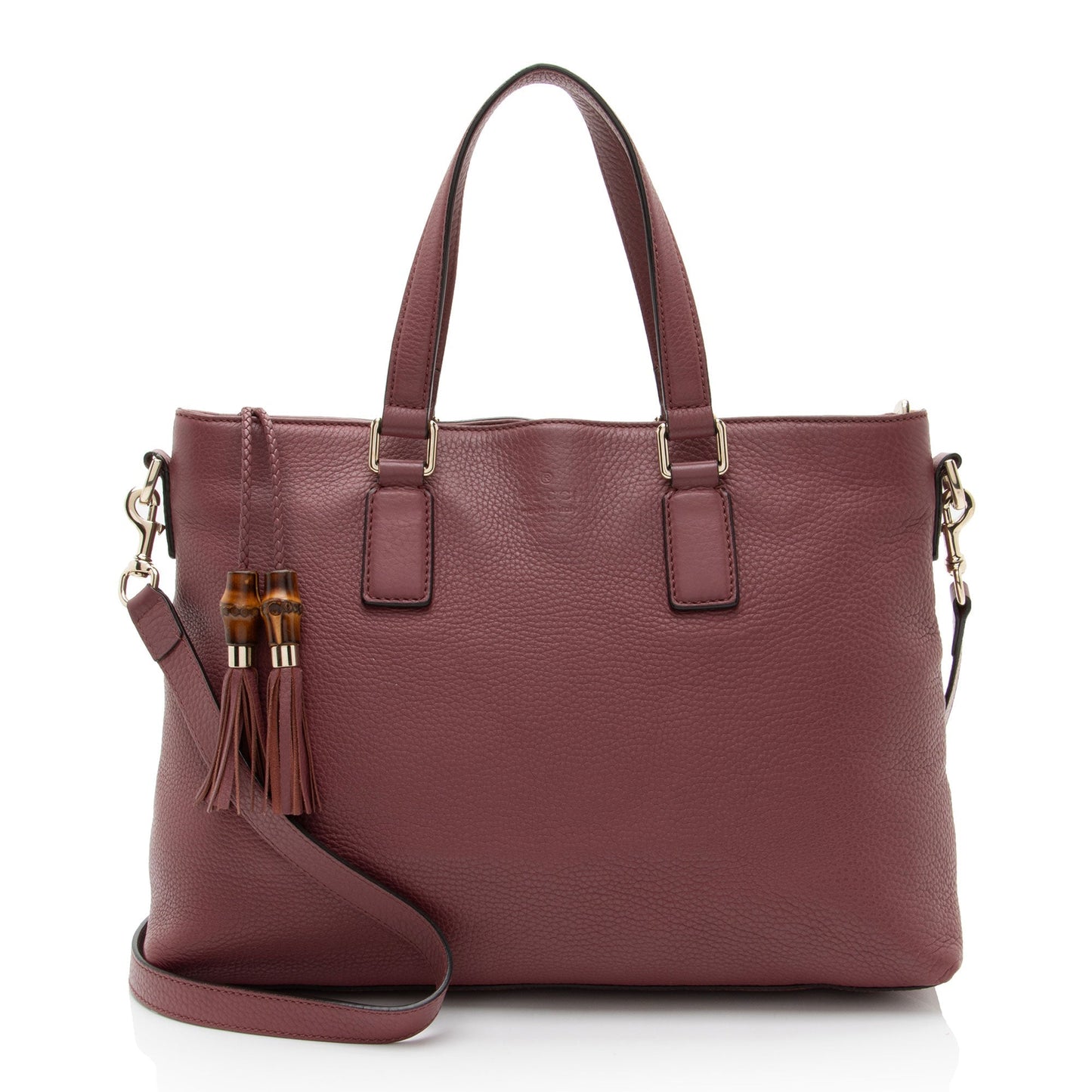 Gucci Bamboo Tassel Calfskin Tote Bag