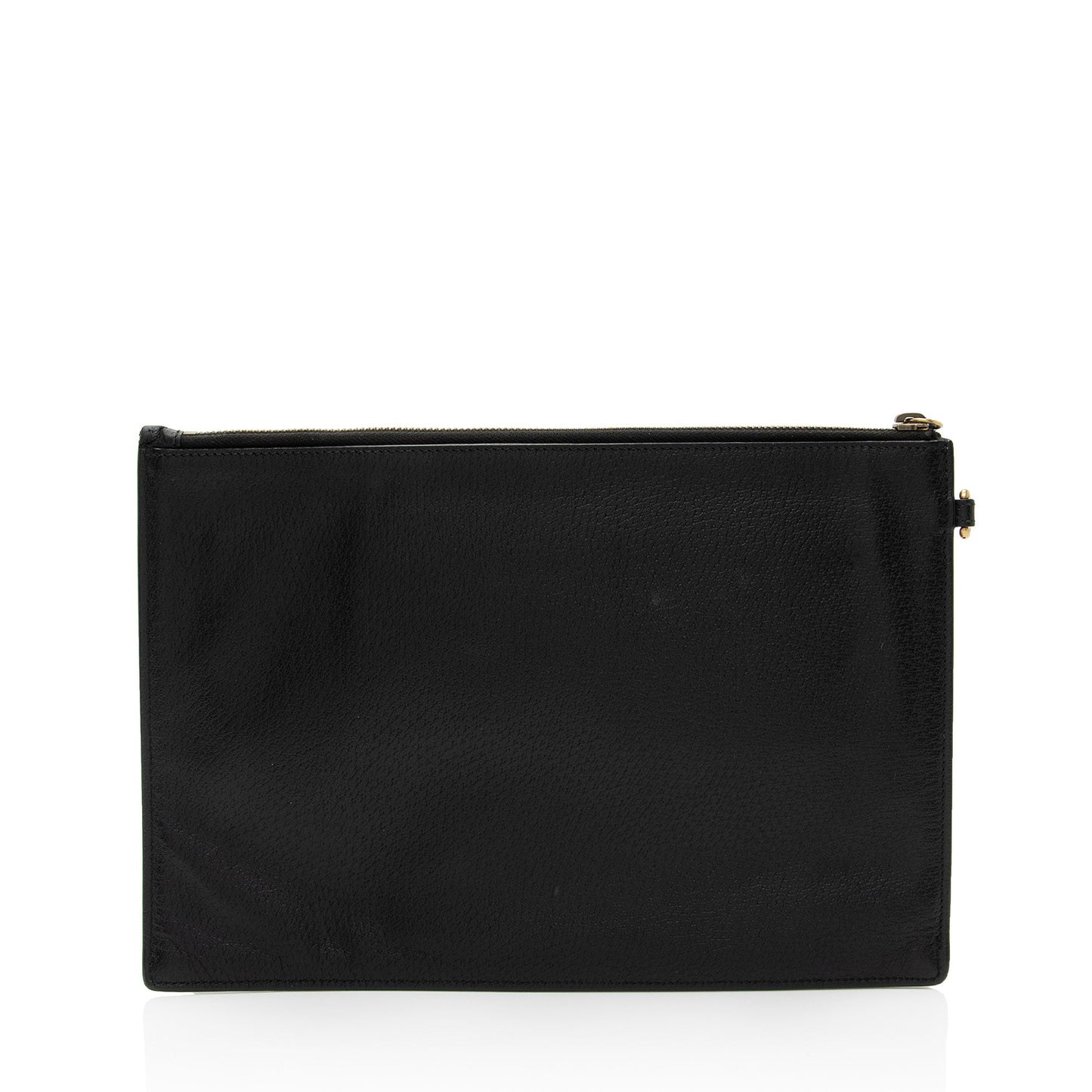 Gucci Bee Wristlet Calfskin Black Clutch Bag