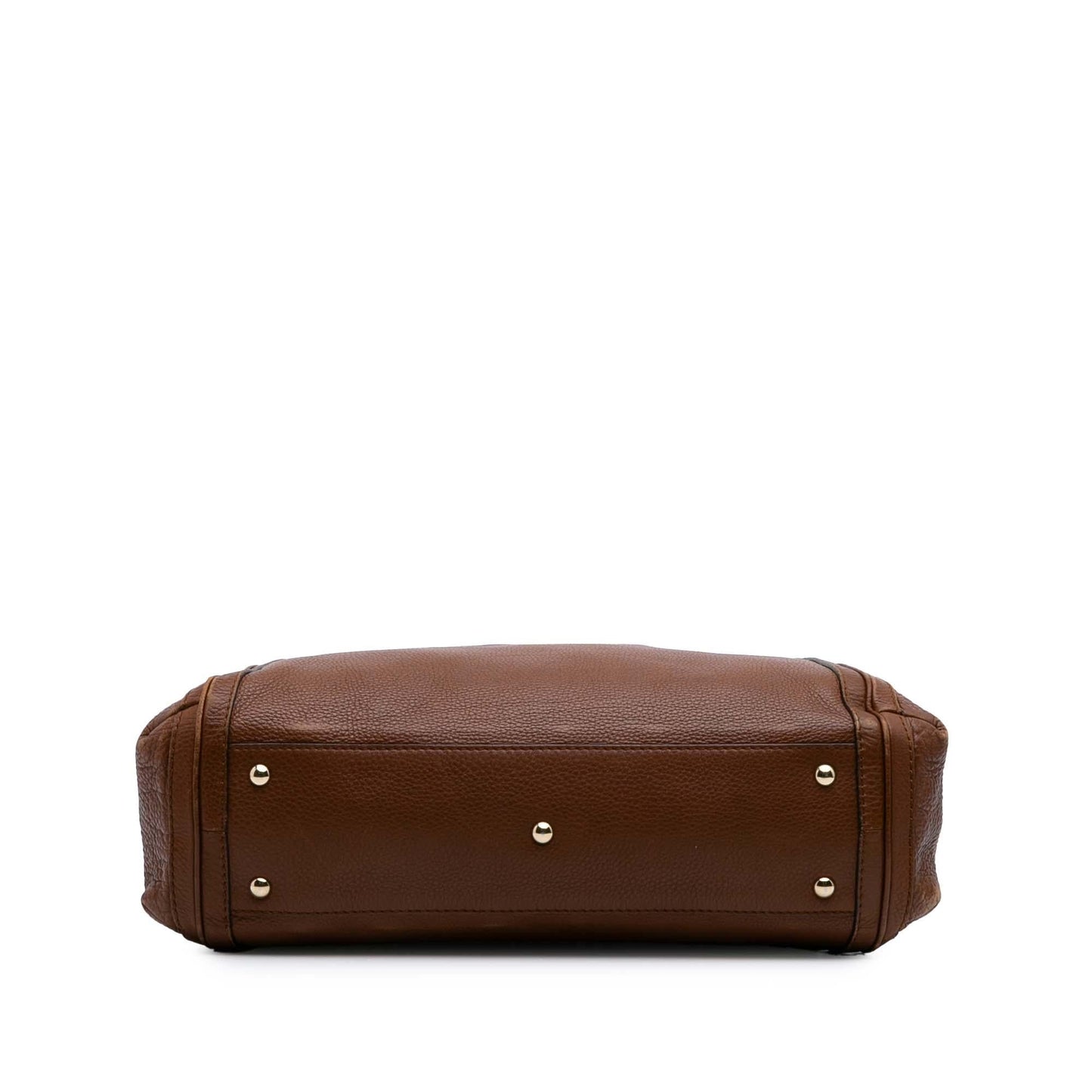 Gucci Bella Calf Calfskin Brown Satchel Bag