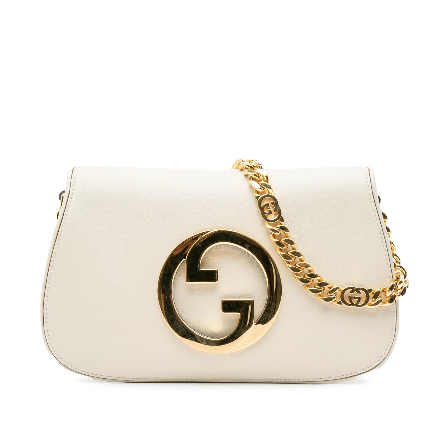 Gucci Blondie Calf Calfskin White Chain Satchel Bag Satchel 1