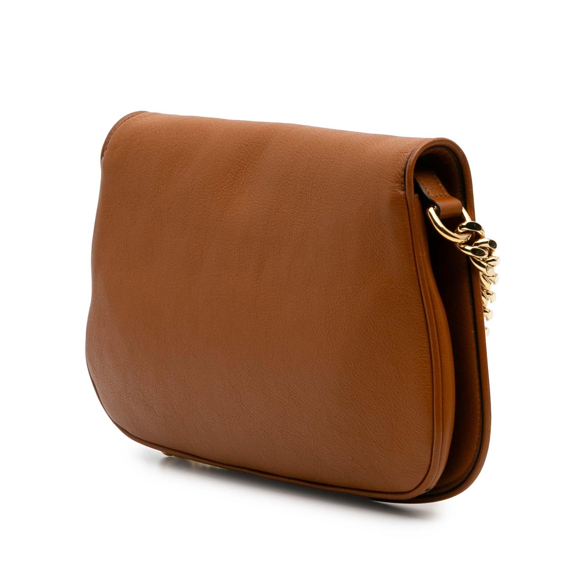 Gucci Blondie Calf Calfskin Brown Chain Satchel Bag