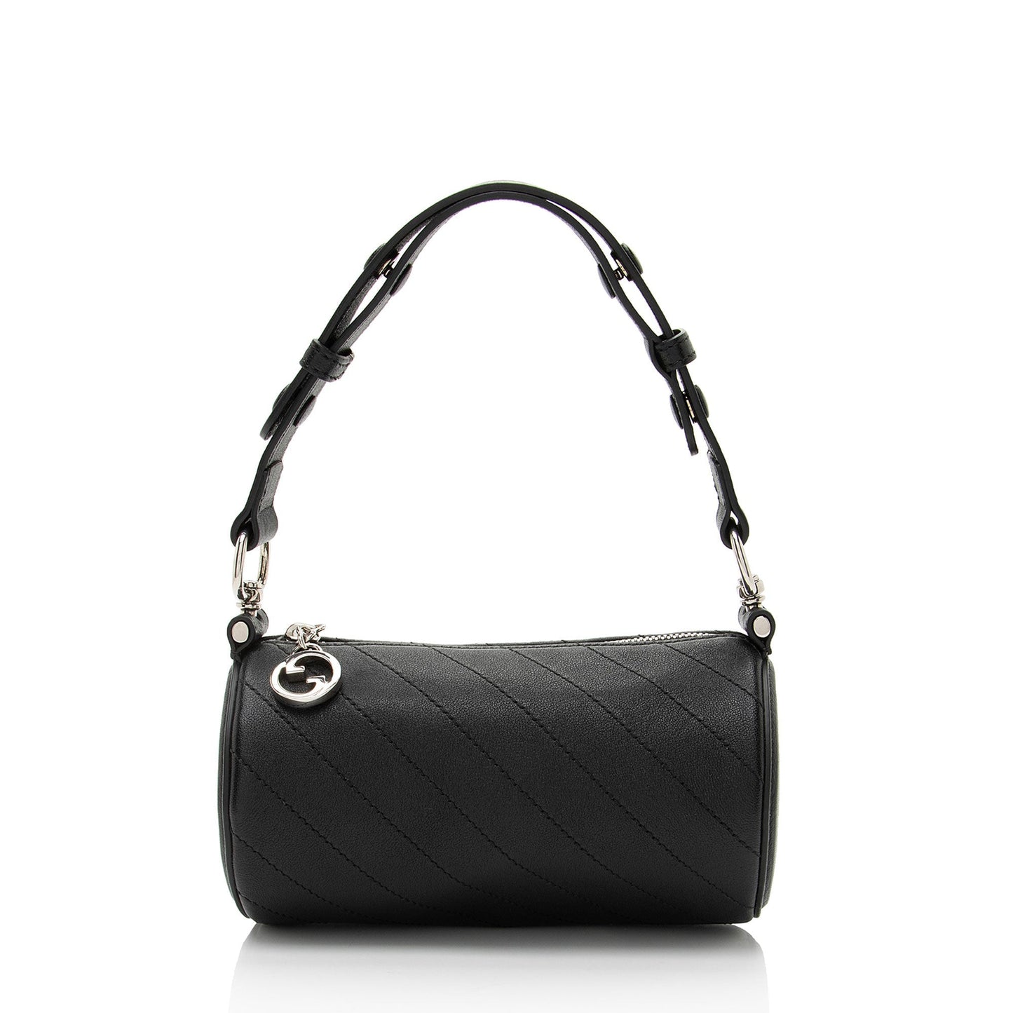 Gucci Blondie Barrel Calfskin Black Mini Shoulder Bag