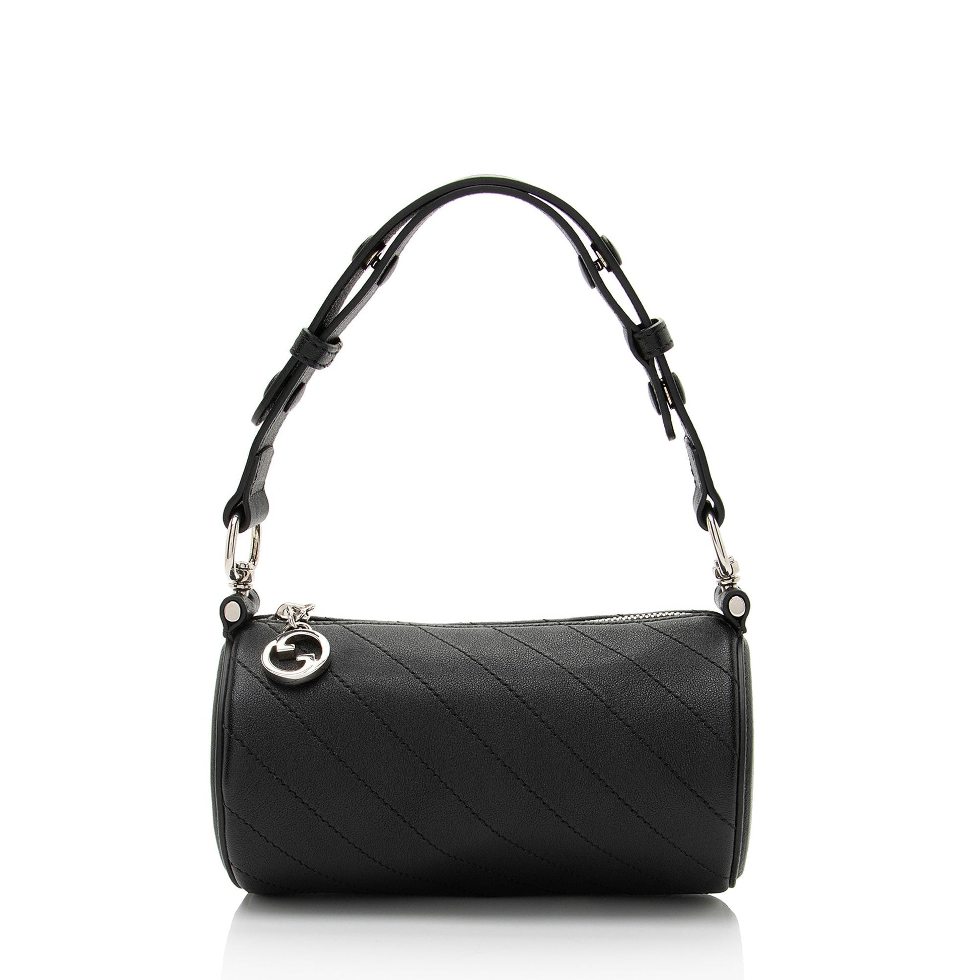 Gucci Blondie Barrel Calfskin Black Mini Shoulder Bag