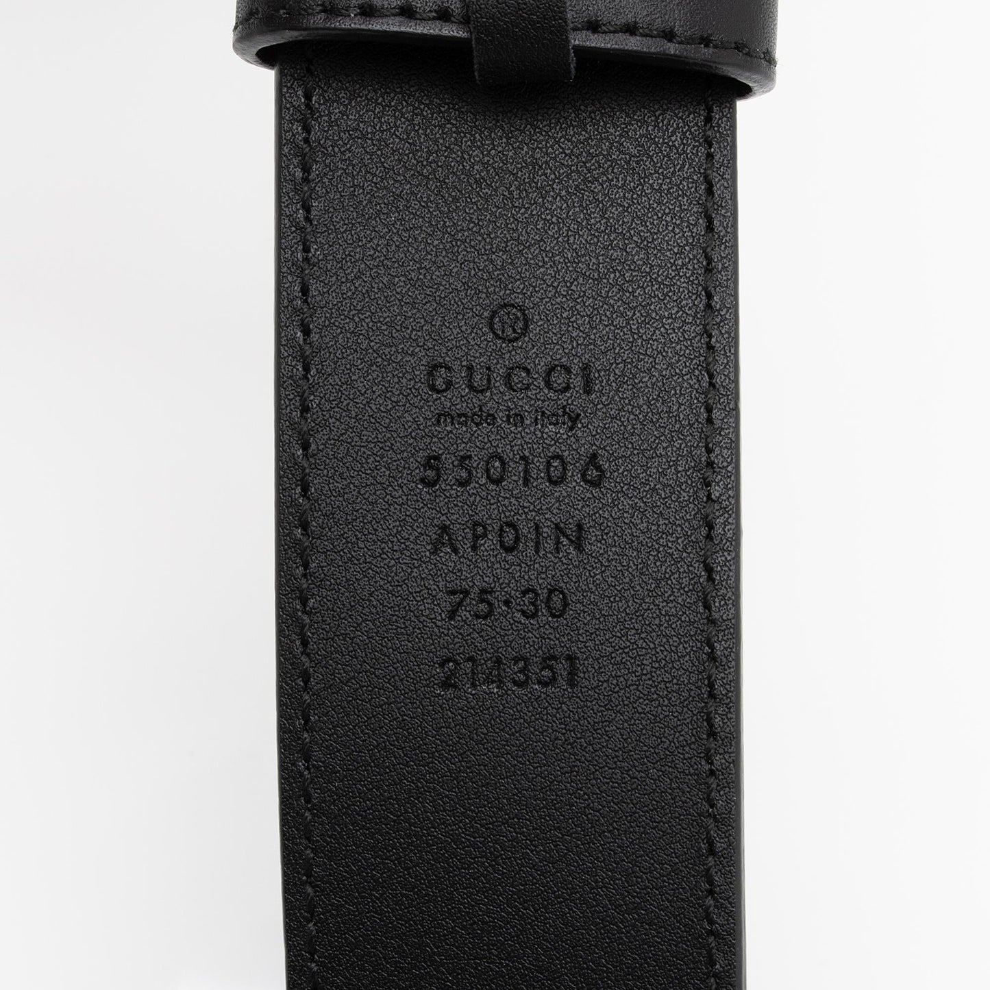 Gucci Crystal Square G Madelyn Belt Calfskin Black Accessory
