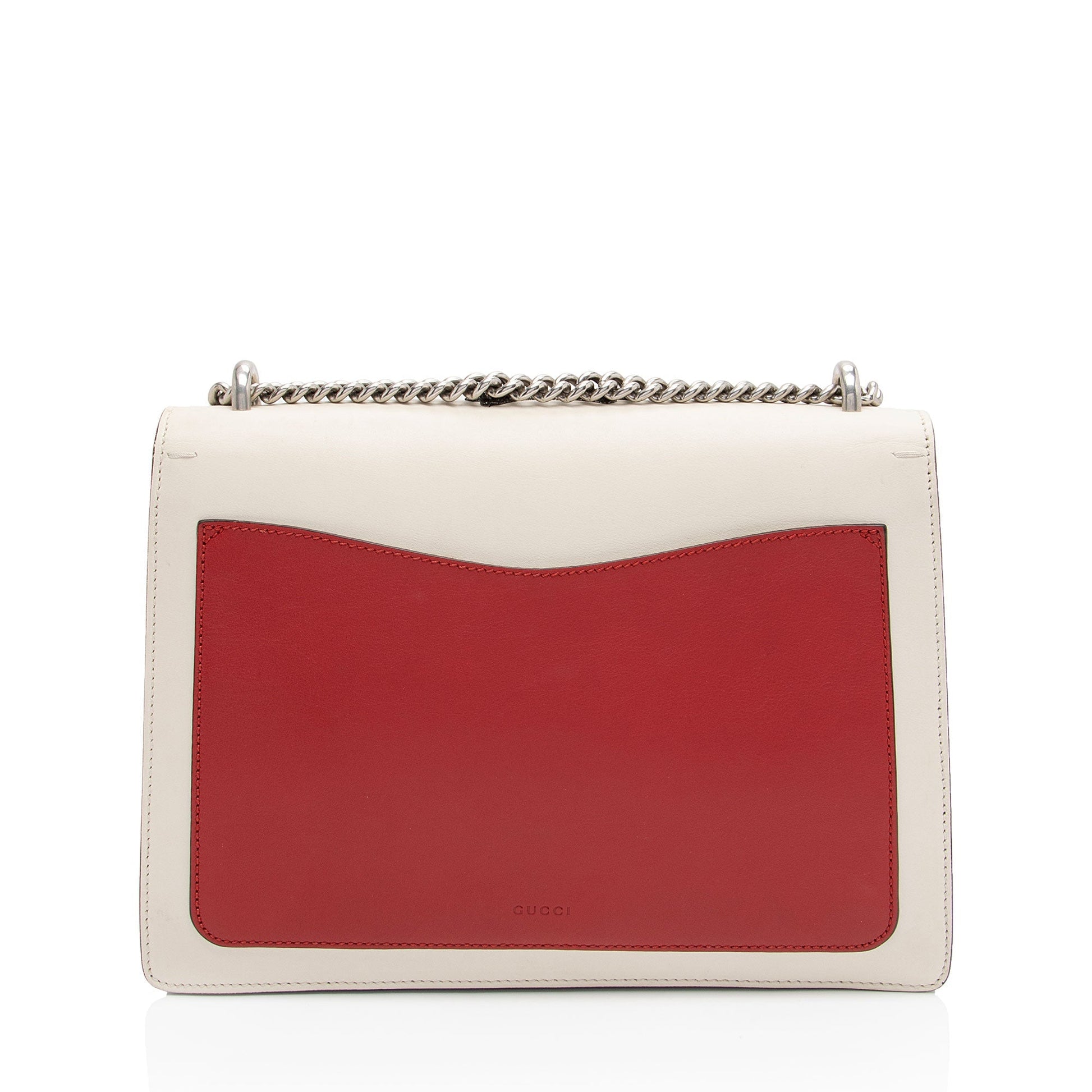 Gucci Embroidered Dionysus Bee Leather Calf Calfskin White Shoulder Bag
