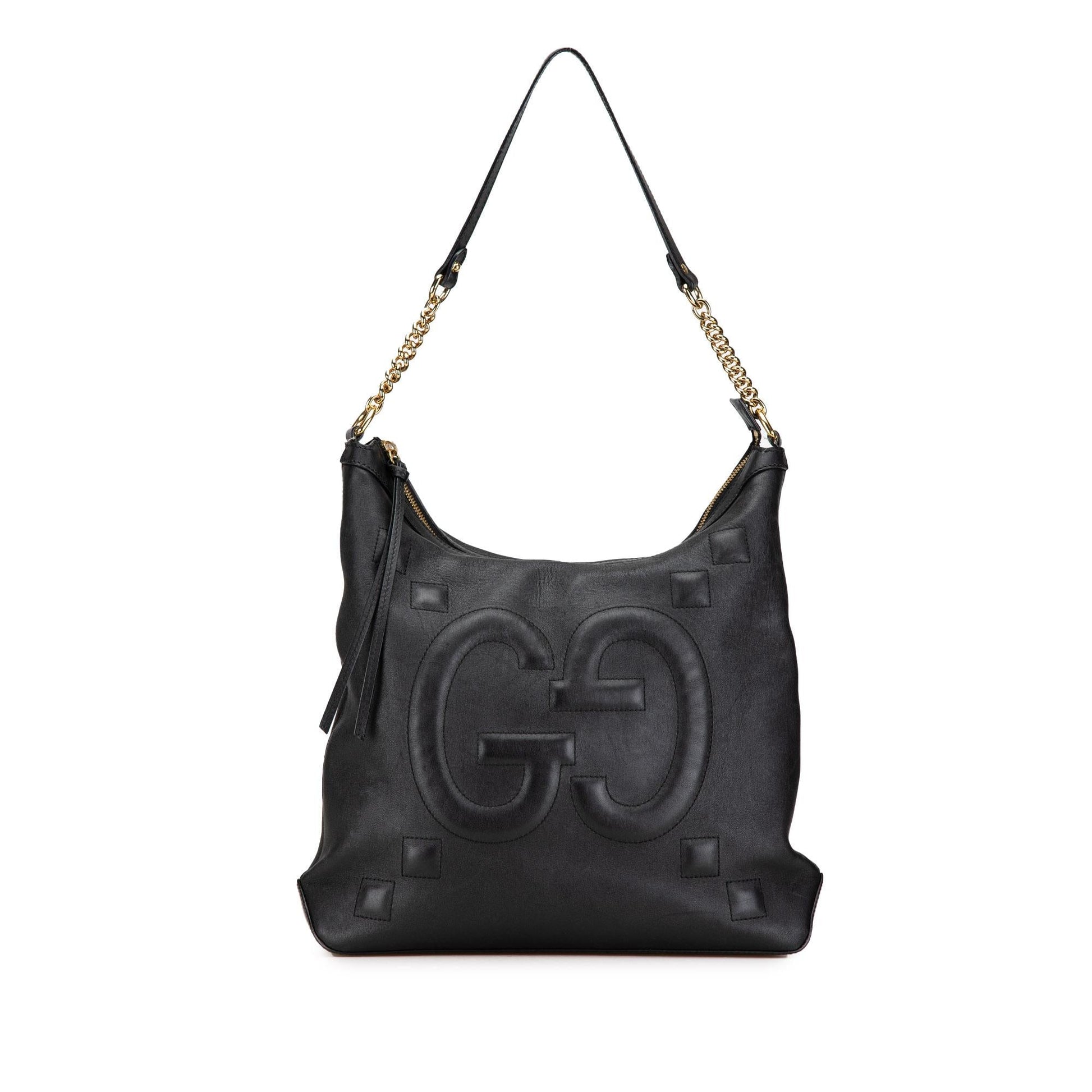 Gucci GG Apollo Calf Calfskin Black Shoulder Bag