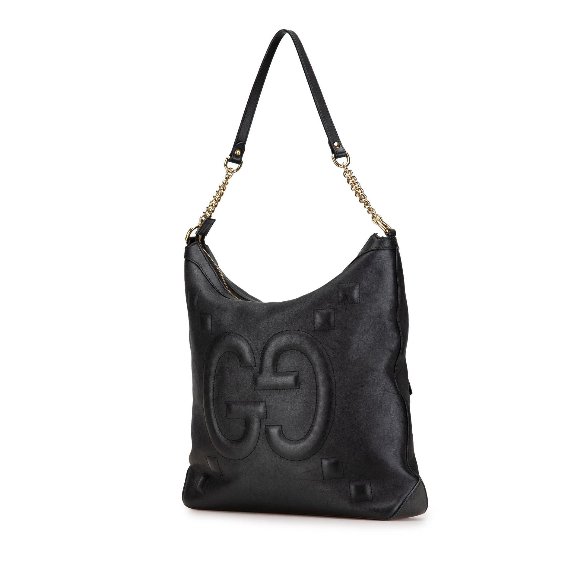 Gucci GG Apollo Calf Calfskin Black Shoulder Bag
