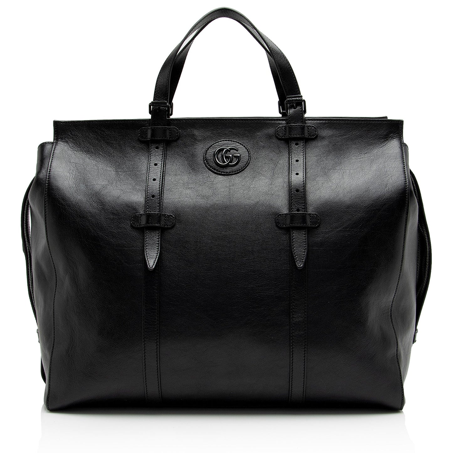 Gucci GG Marmont Monochrome SHF-sBw4Ey Calfskin Black Large Tote Bag