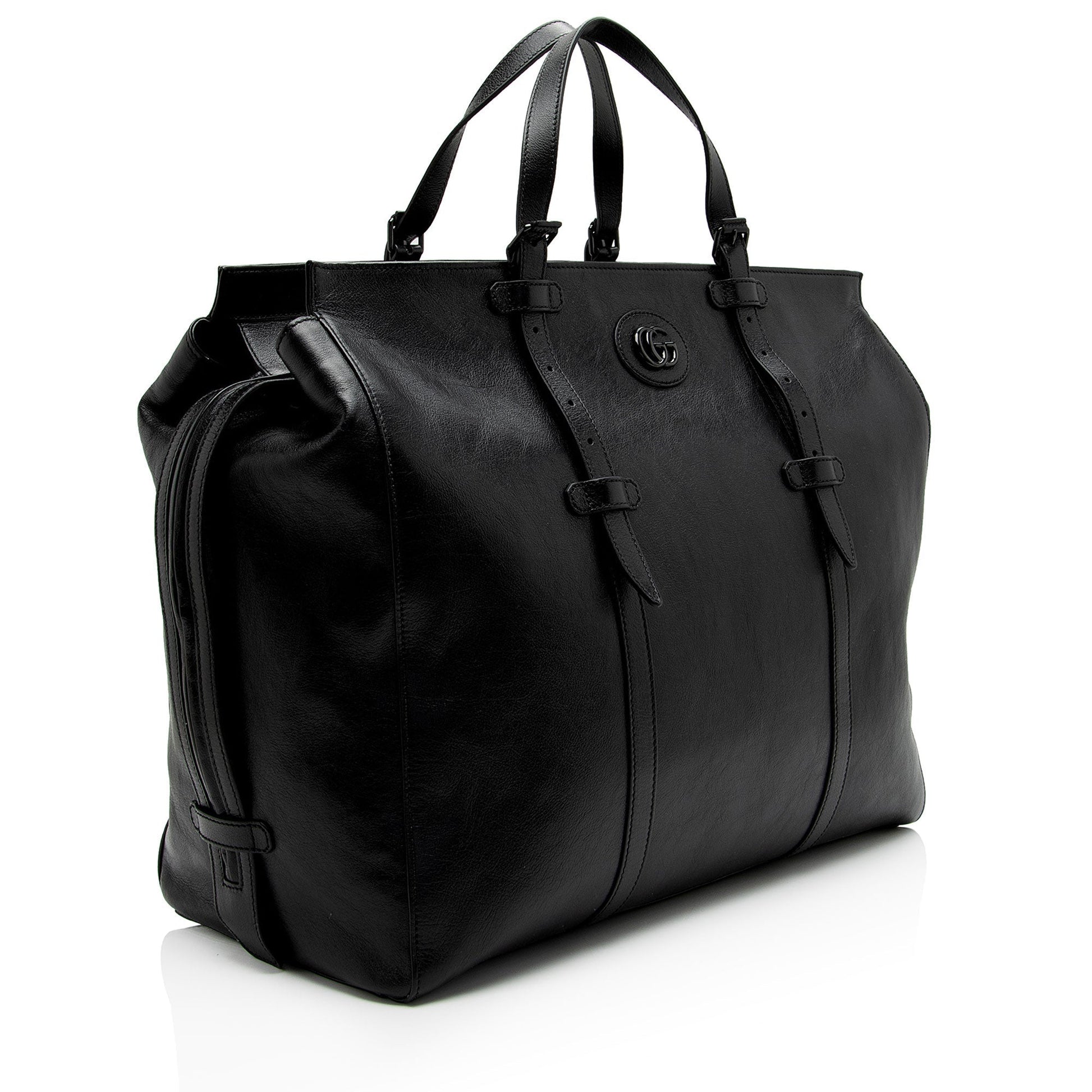 Gucci GG Marmont Monochrome SHF-sBw4Ey Calfskin Black Large Tote Bag
