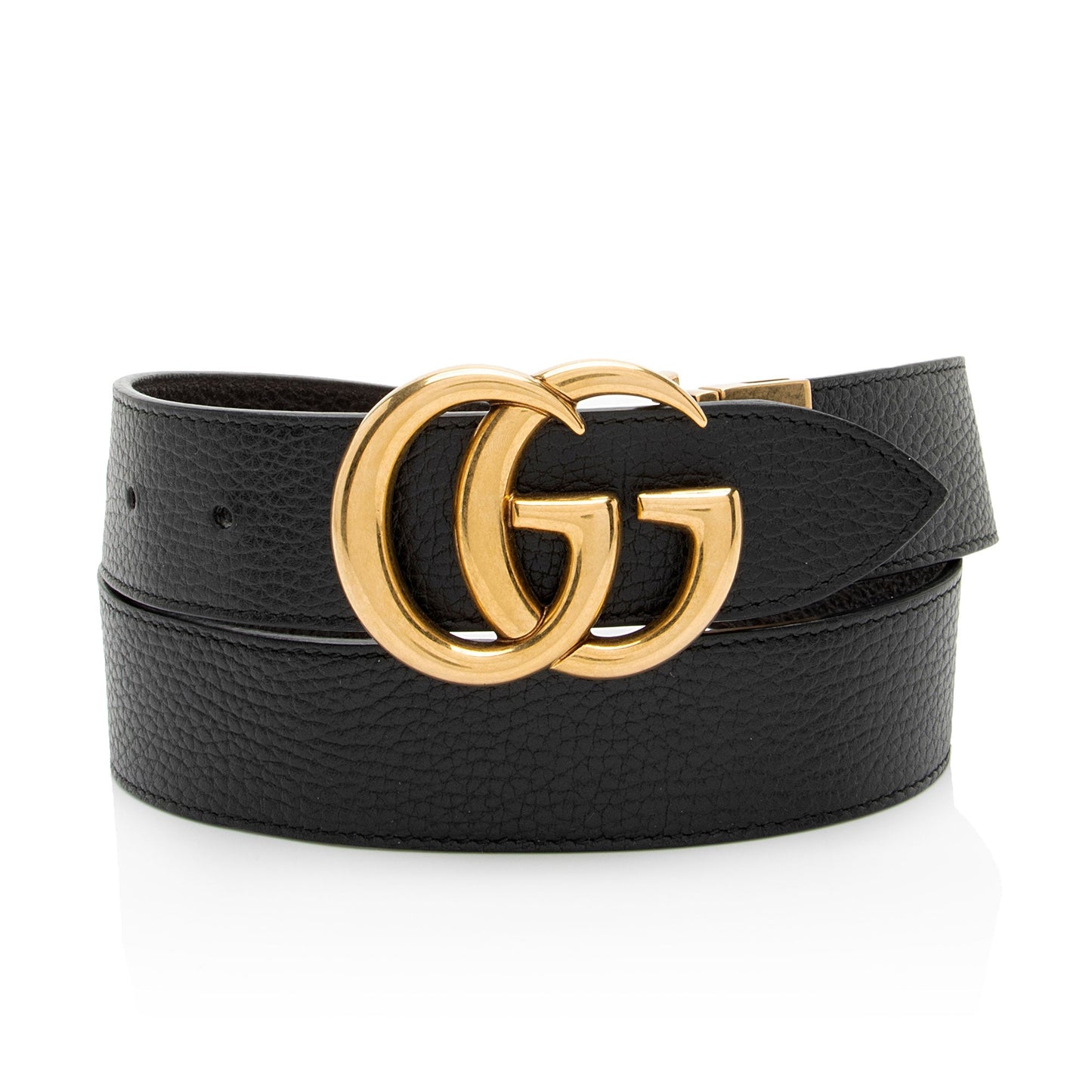 Gucci GG Marmont Reversible Belt - Leather Calfskin Black Brown Accessory