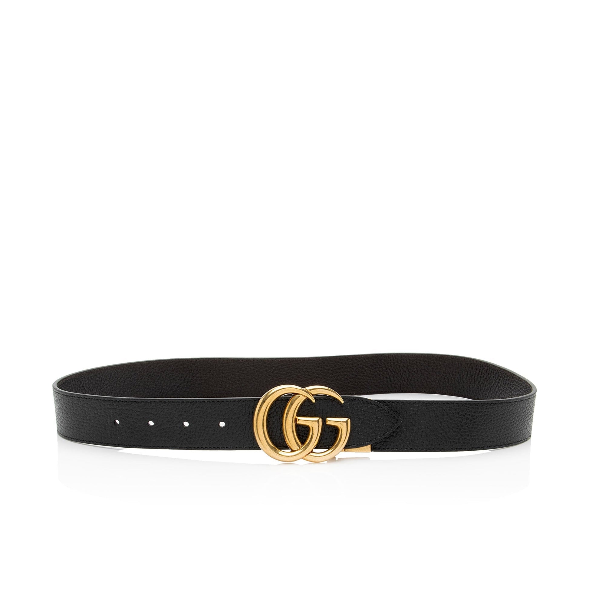 Gucci GG Marmont Reversible Belt - Leather Calfskin Black Brown Accessory