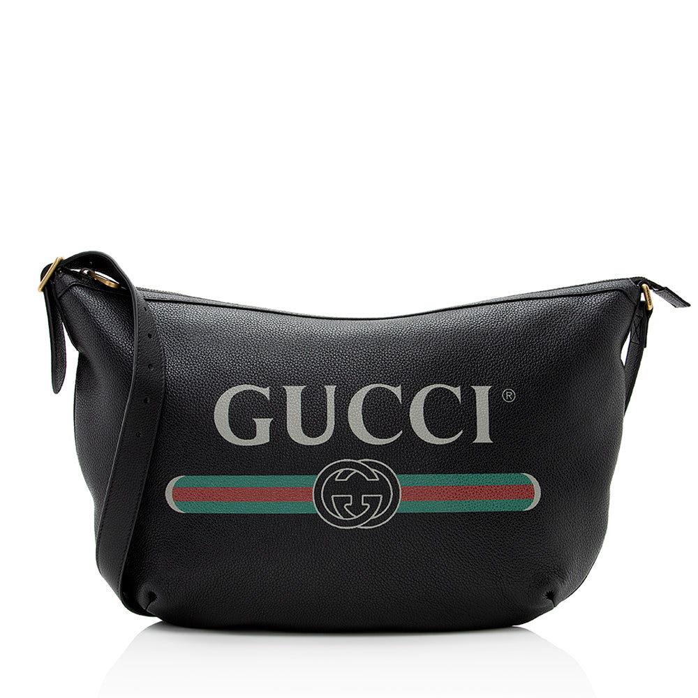 Gucci Half Moon SHF Calfskin Black Shoulder Bag
