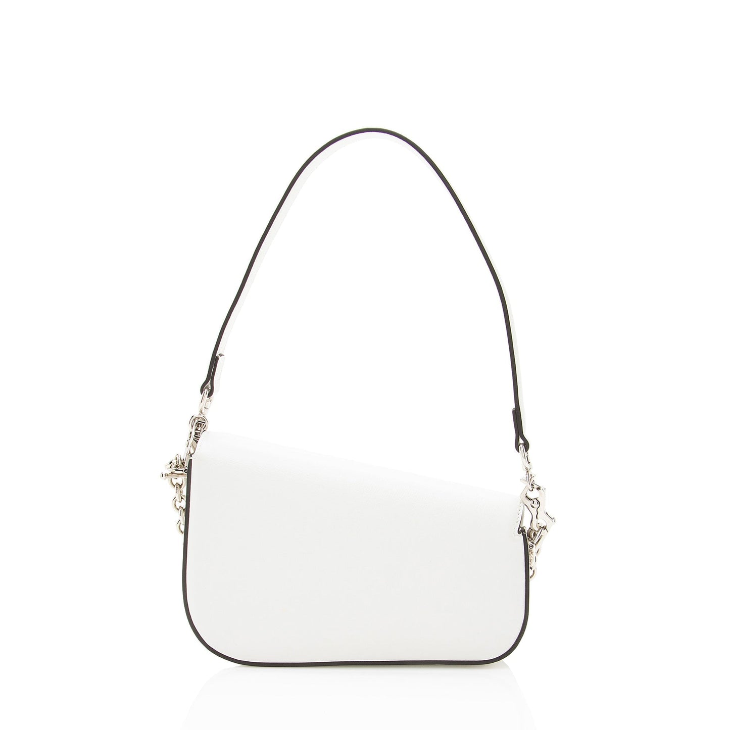 Gucci Horsebit Asymmetric Calfskin White Mini Shoulder Bag
