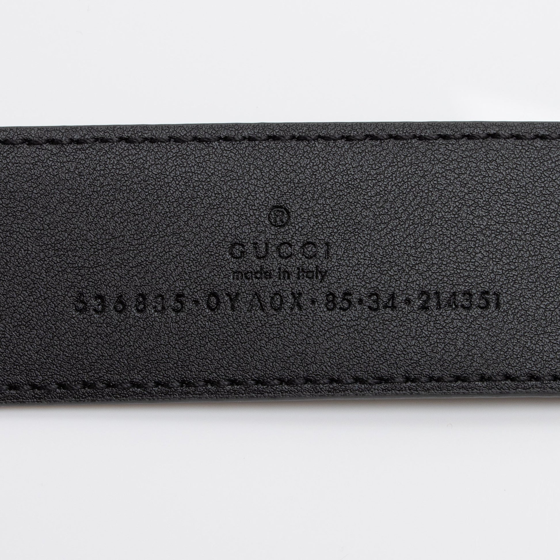 Gucci Interlocking G Belt - Size Calfskin Black Accessory Shf Bk2Wgv