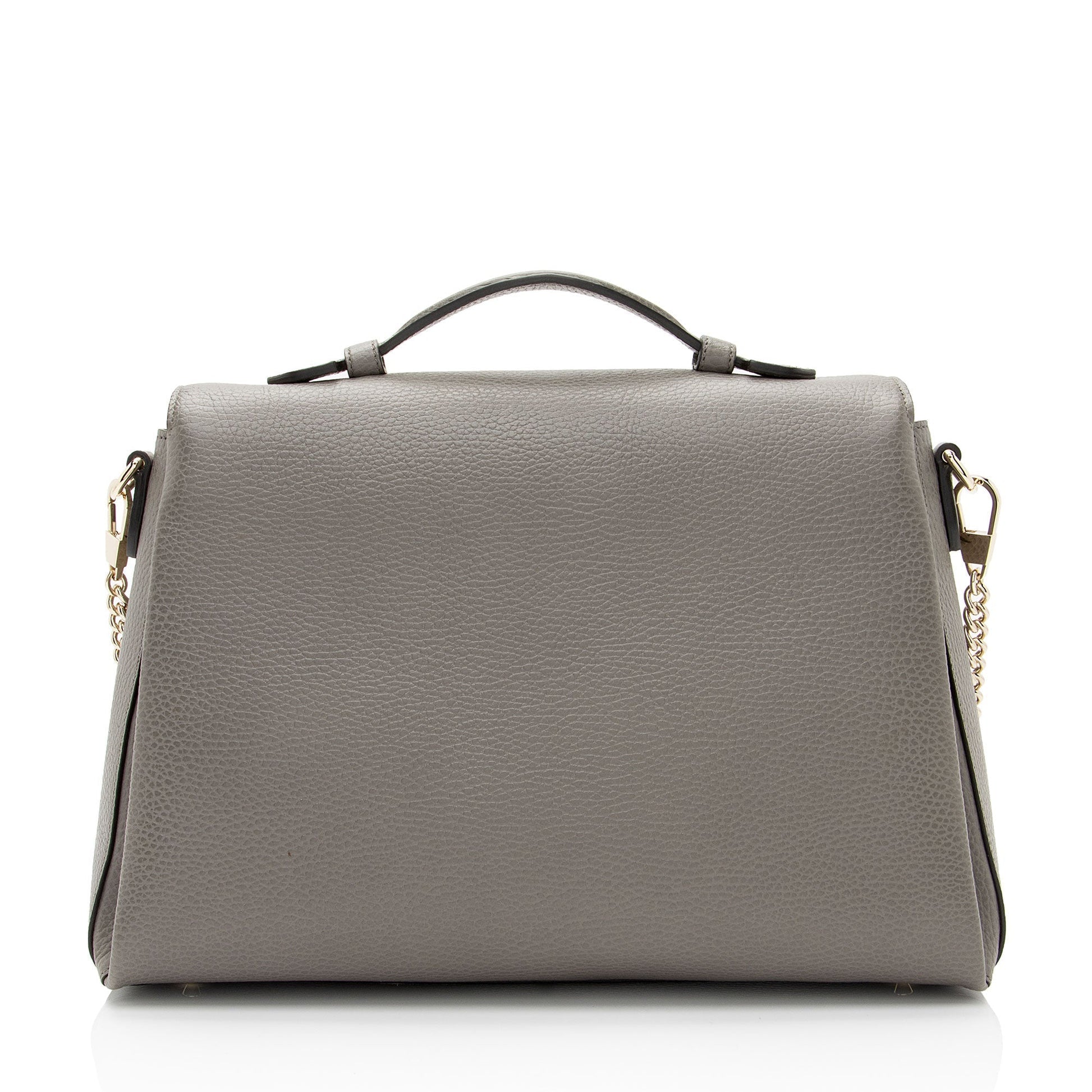 Gucci Interlocking G SHF-AHOWbQ Calfskin Grey Medium Top Handle Shoulder Bag